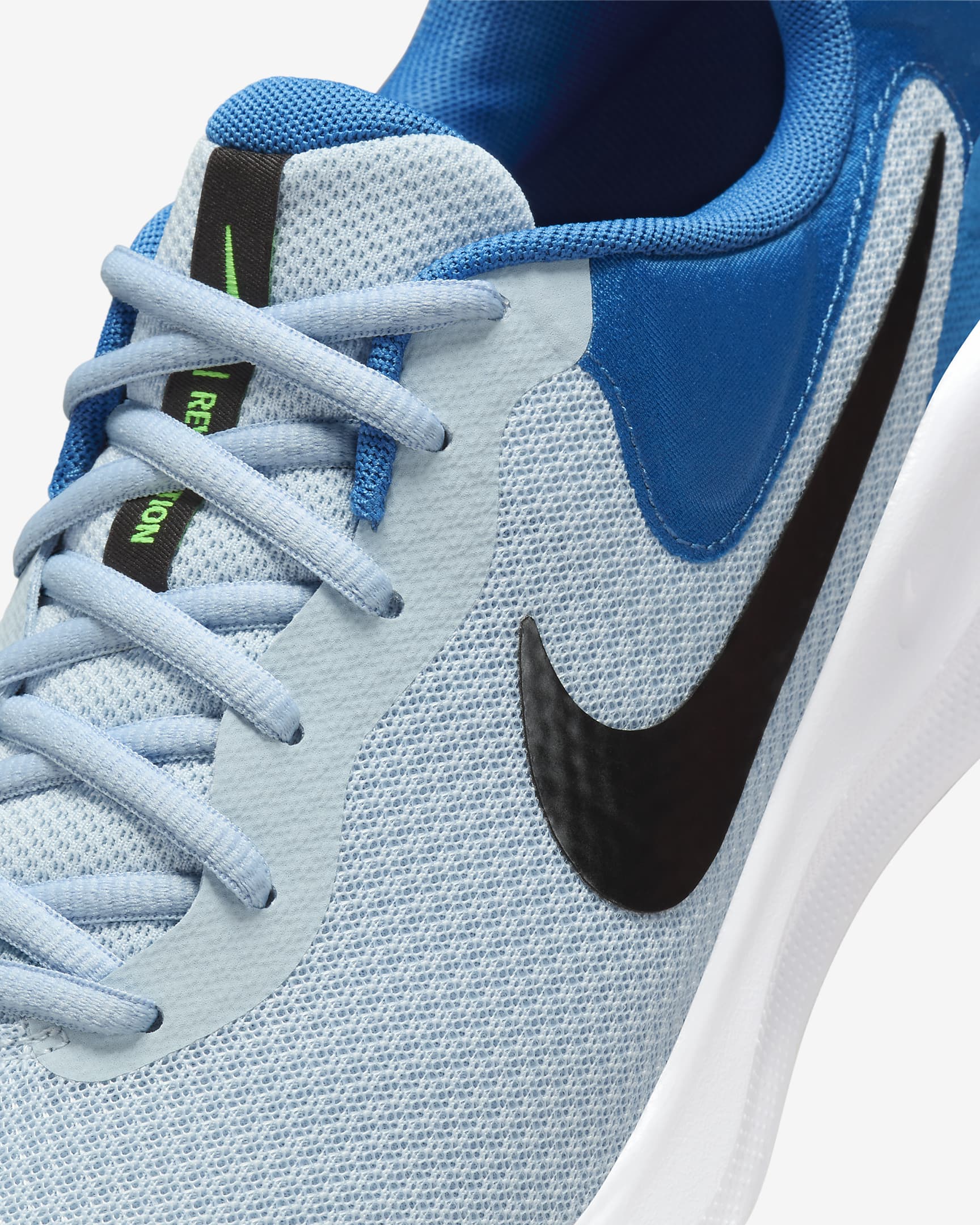 Tenis para correr en pavimento para hombre Nike Revolution 7 - Azul militar claro/Estrella azul/Verde strike/Negro