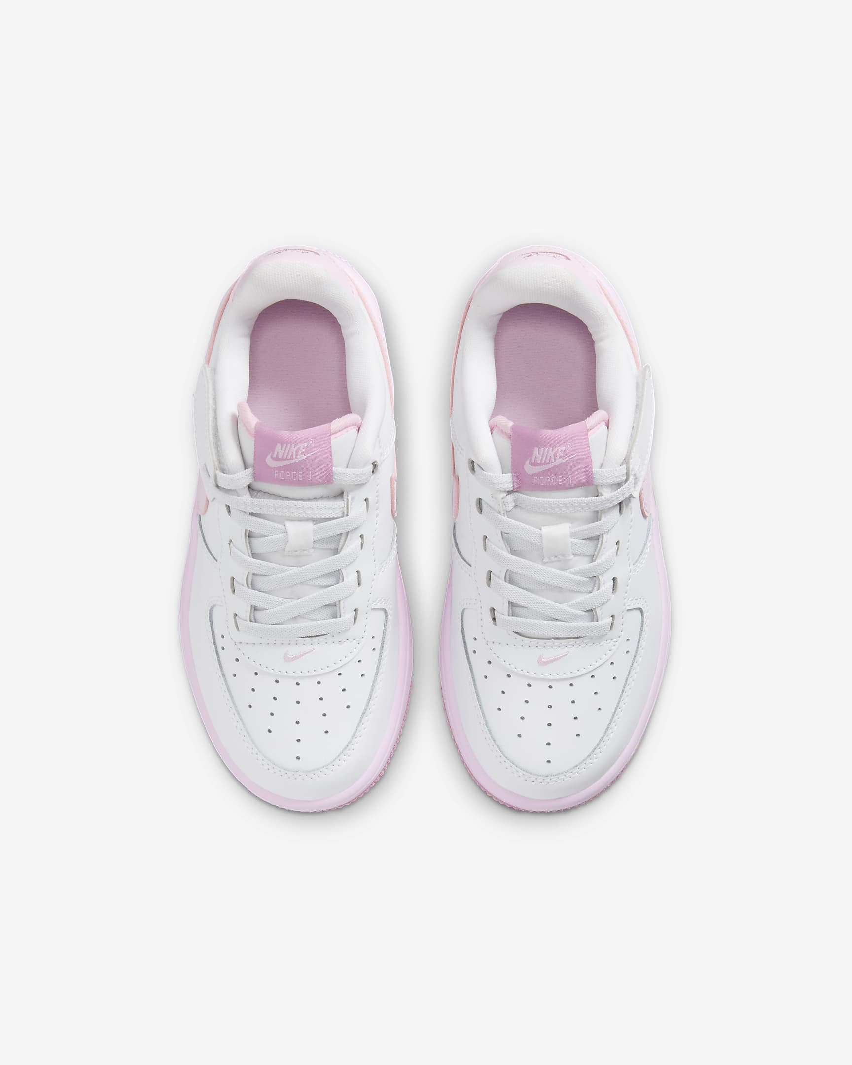 รองเท้าเด็กเล็ก Nike Force 1 Low EasyOn - ขาว/Elemental Pink/Pink Foam/Pink Foam