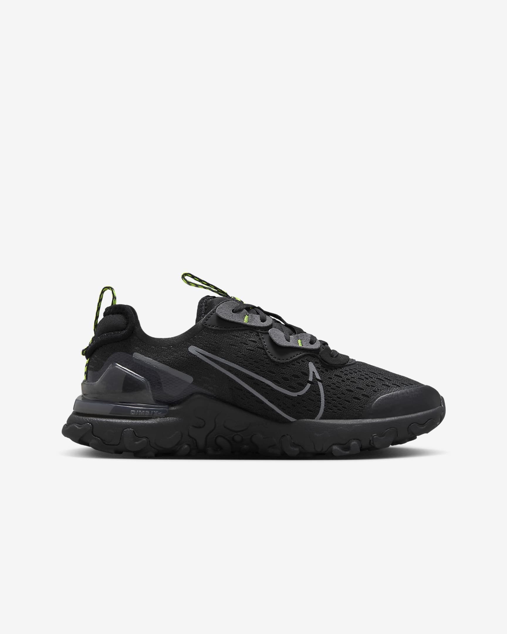 Nike React Vision Schuh für ältere Kinder - Schwarz/Volt/Anthracite/Dark Grey