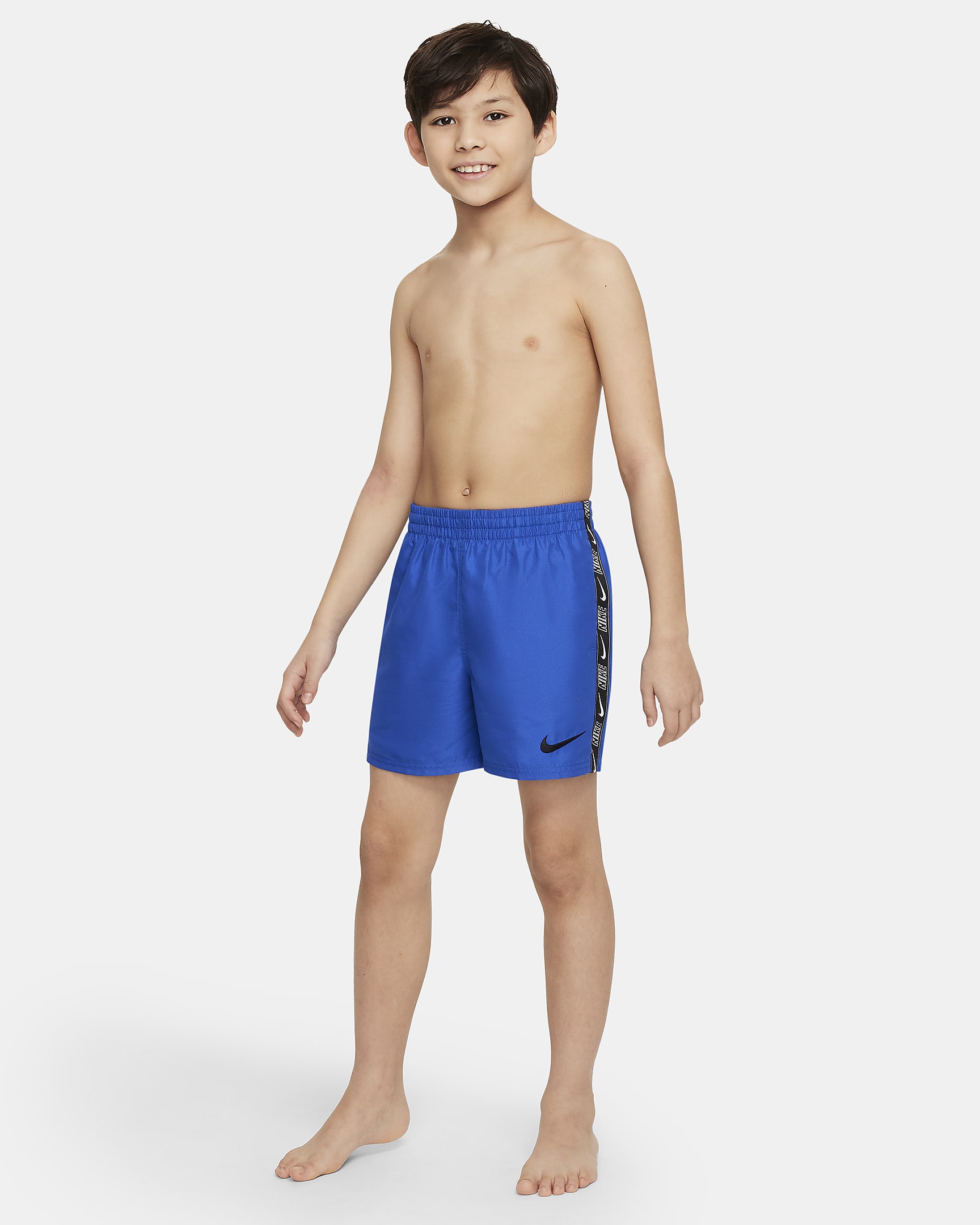 Nike-Volley-badeshorts (10 cm) til større børn (drenge) - Game Royal/sort