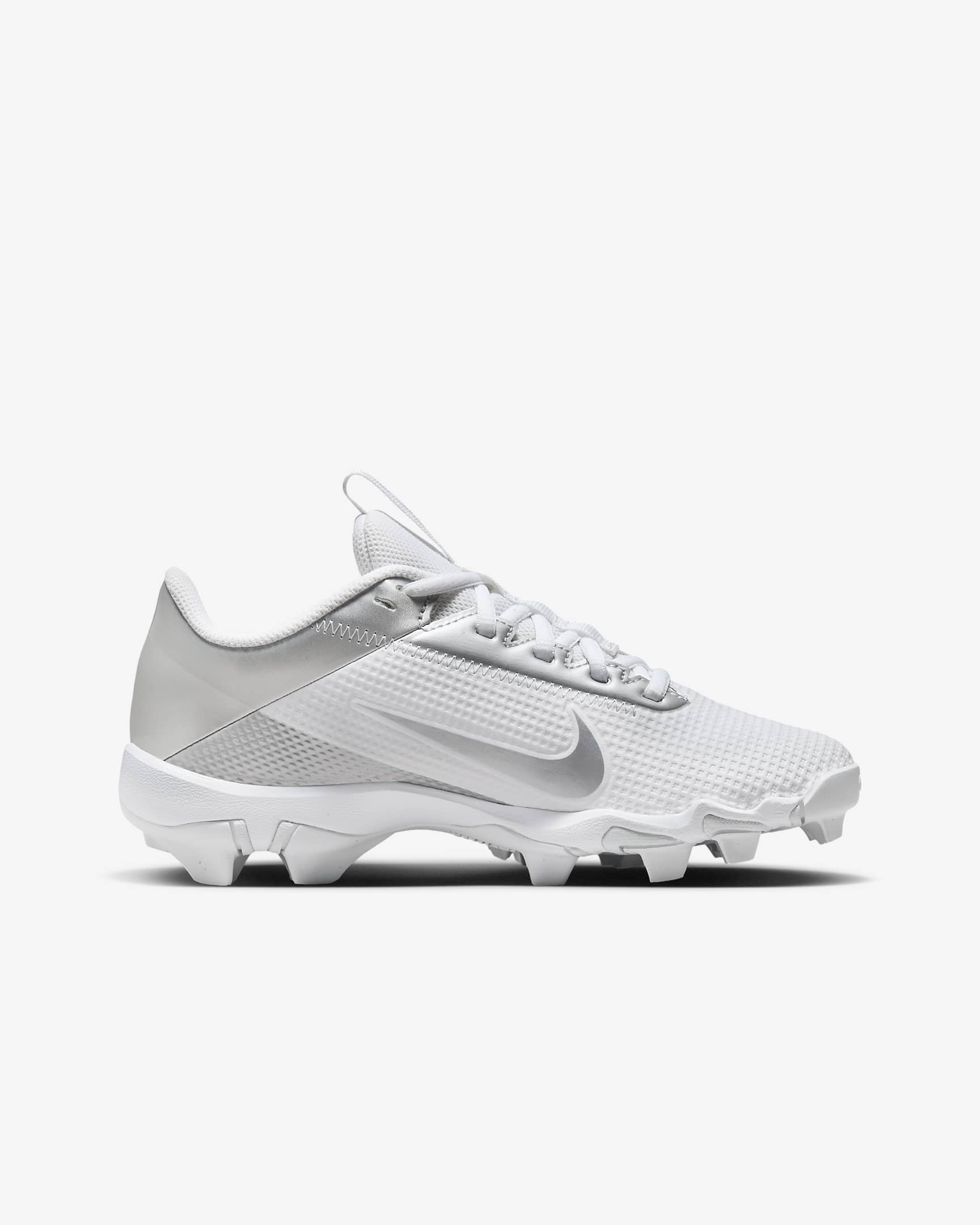 Nike Vapor Edge Shark 2 Little/Big Kids' Football Cleats - White/White/Pure Platinum/Metallic Silver