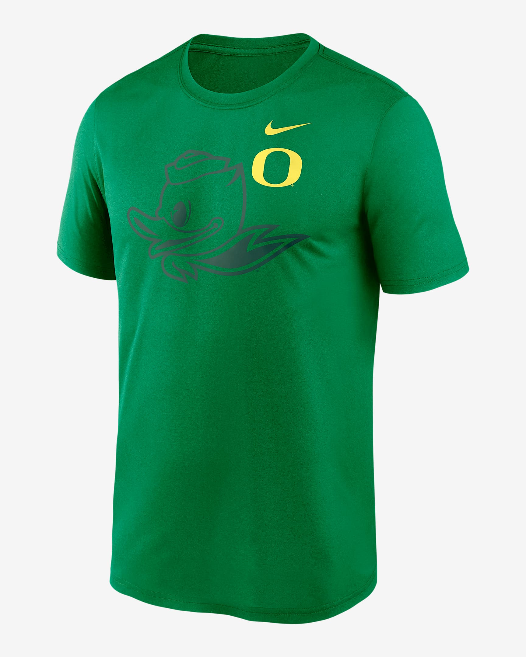 Playera universitaria Nike Dri-FIT para hombre Oregon Campus Legend Shadow Logo - Verde manzana