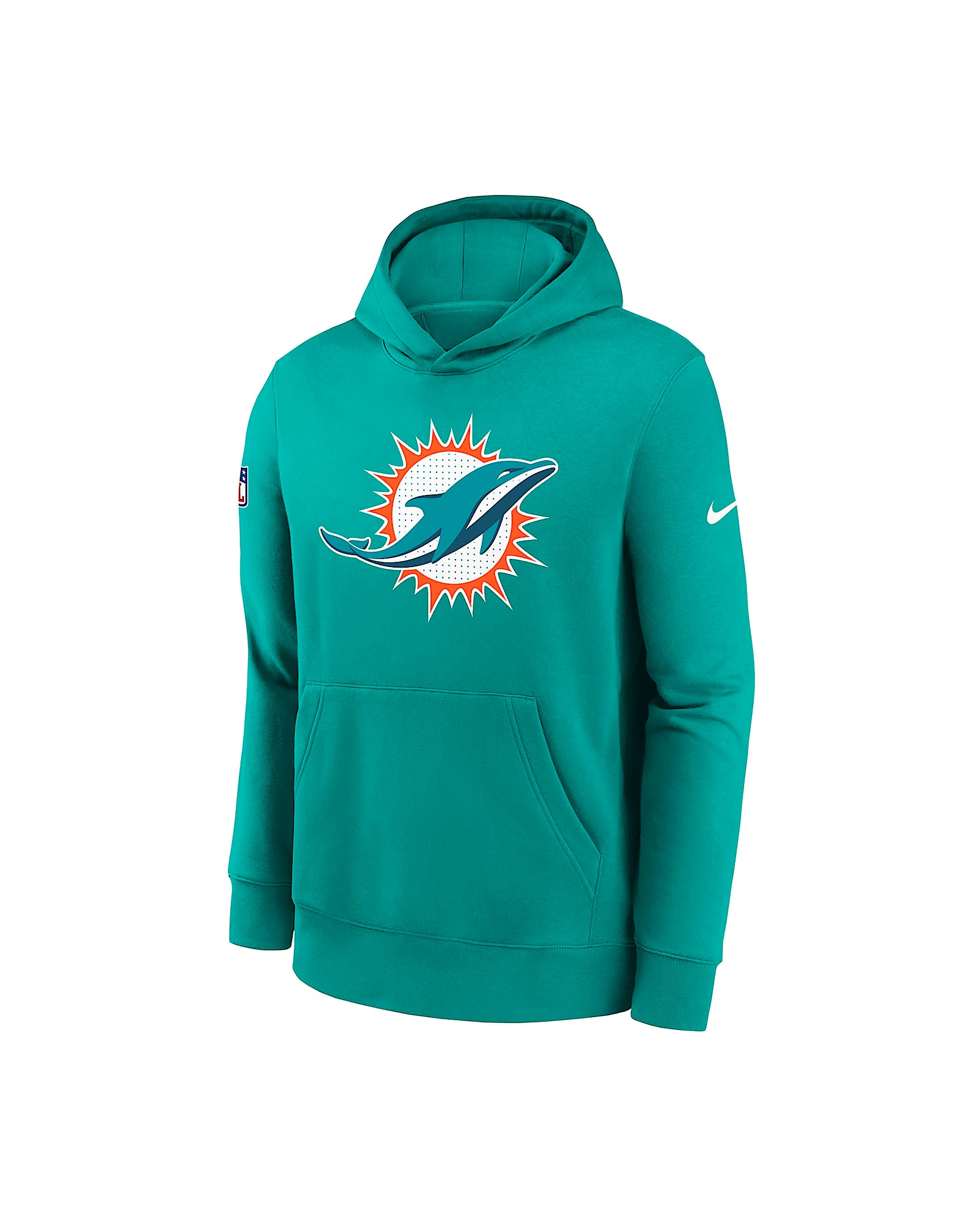 Miami Dolphins Sideline Club Big Kids' Nike NFL Pullover Hoodie - Turbo Green