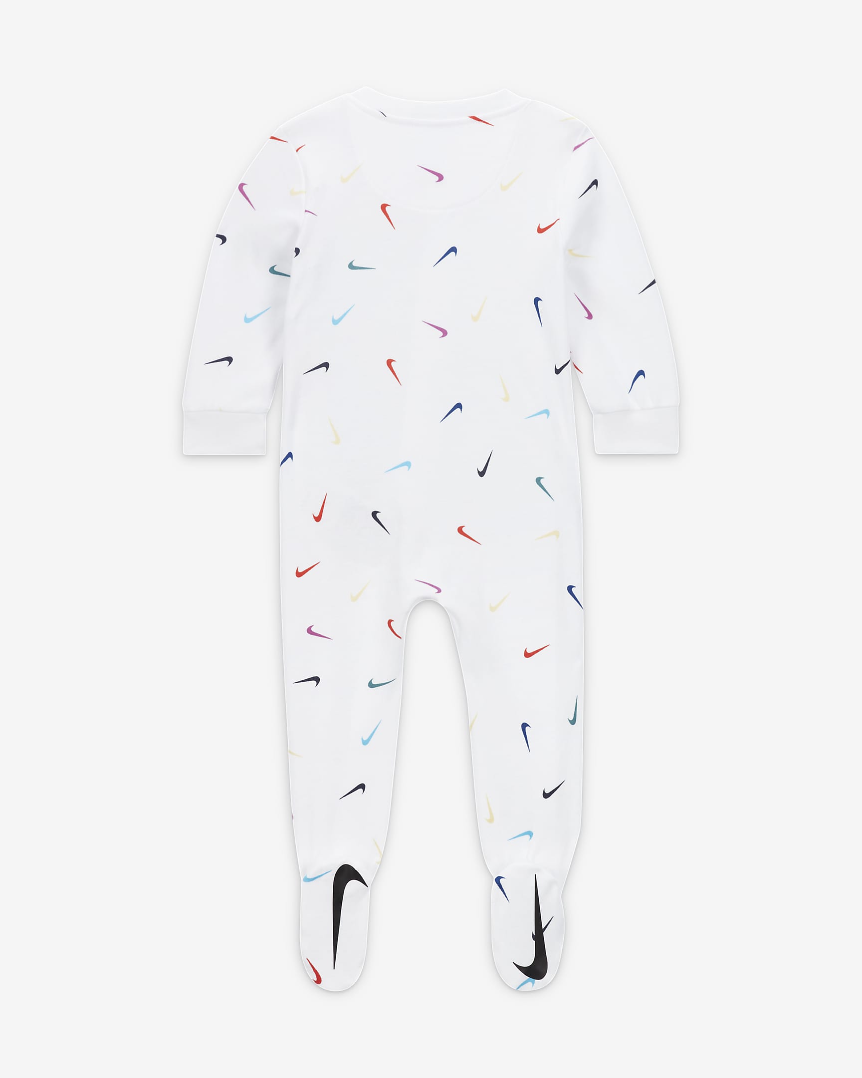 Nike Swooshfetti Footed Coverall Baby Coverall - White