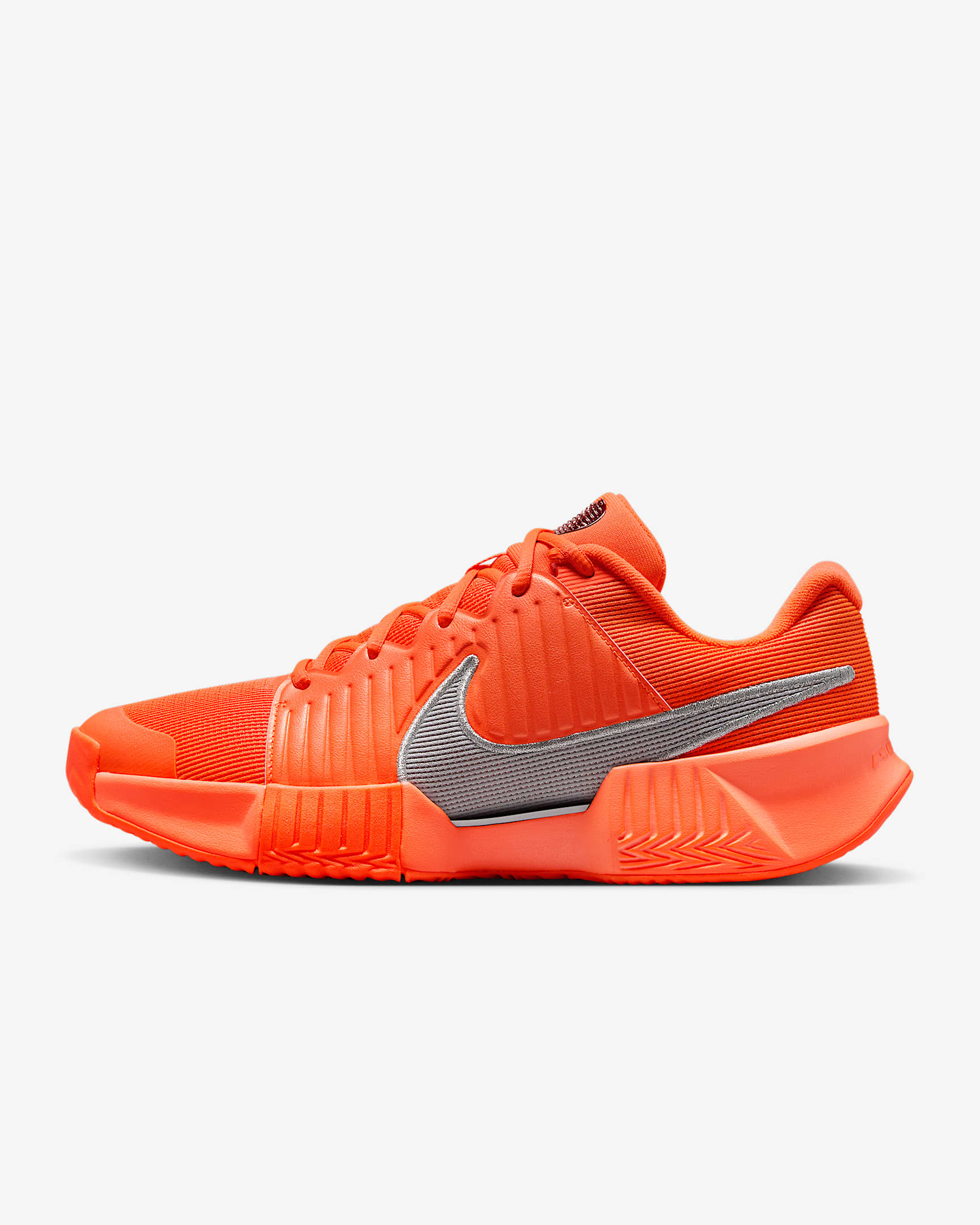 Nike GP Challenge Pro Toprak Kort Erkek Tenis Ayakkabısı - Hyper Crimson/Metallic Silver