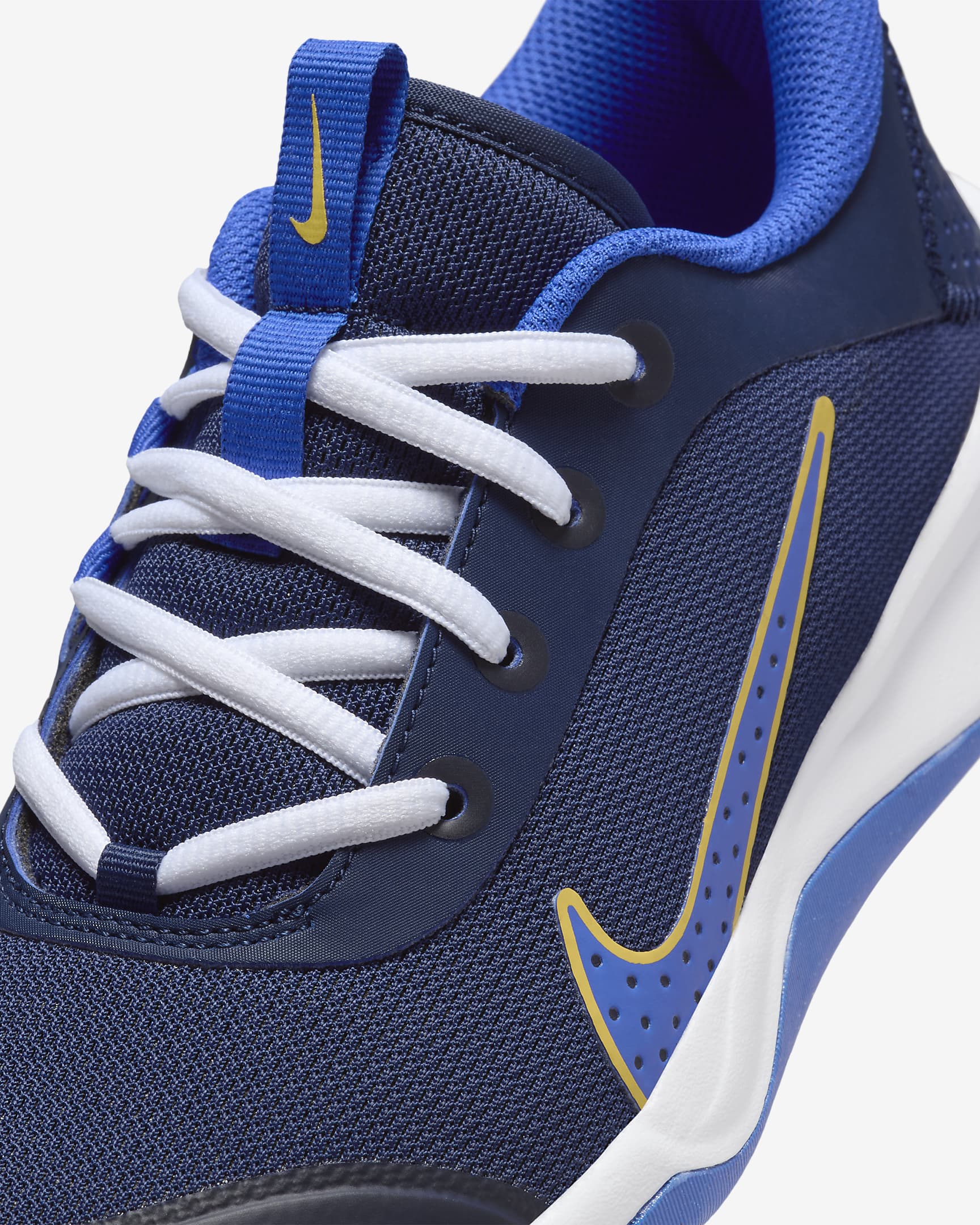 Nike Omni Multi-Court Older Kids' Indoor Court Shoes - Midnight Navy/Saturn Gold/White/Hyper Royal