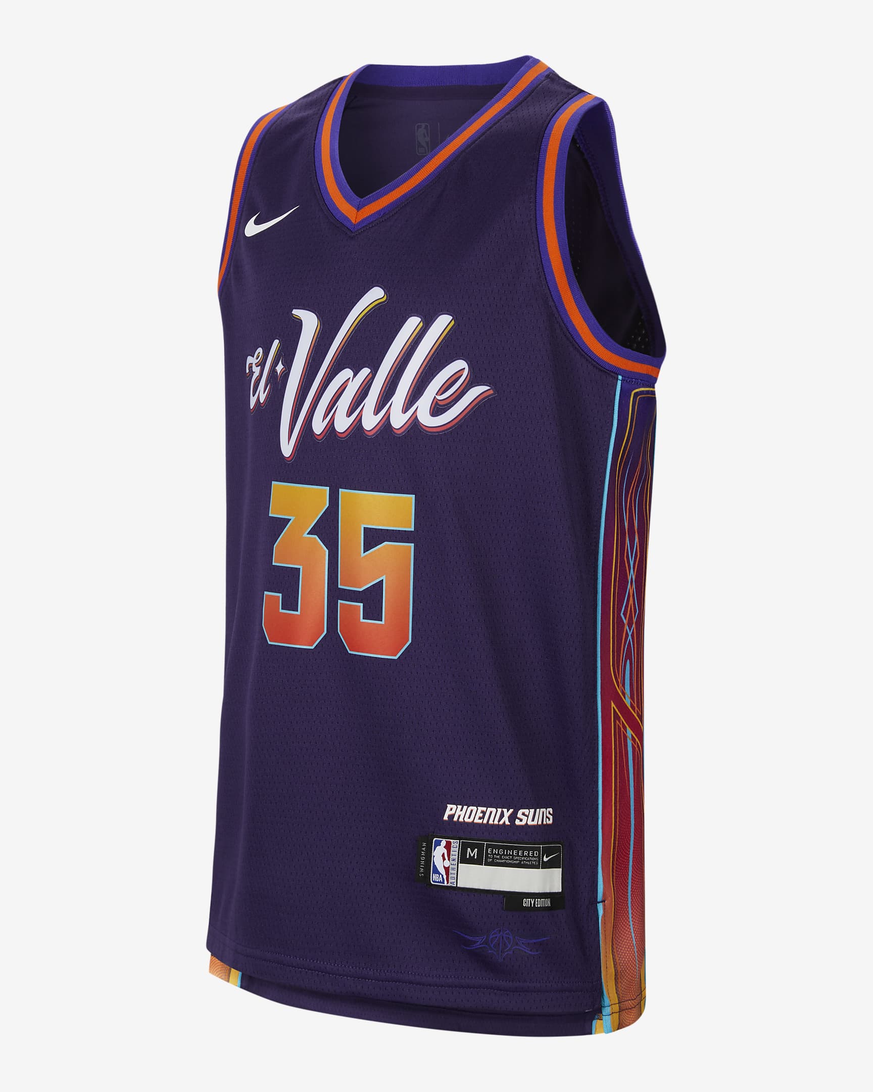 Kevin Durant Phoenix Suns 2023/24 City Edition Nike Dri-FIT NBA Swingman Trikot für ältere Kinder - Ink