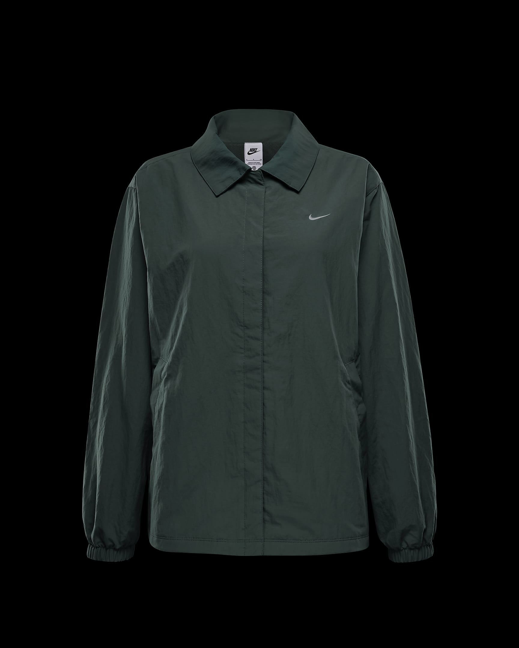 Nike Sportswear Essential Women's Oversized UV Woven Coaches' Jacket - Vintage Green/Sail