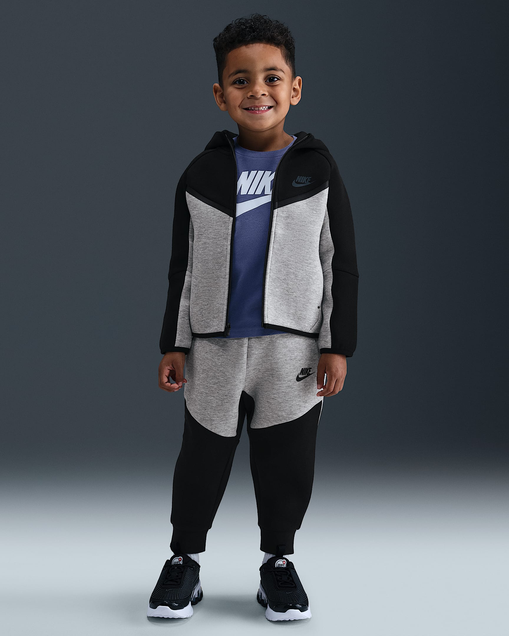Nike Sportswear Toddler Tech Fleece 2-Piece Full-Zip Set - Black