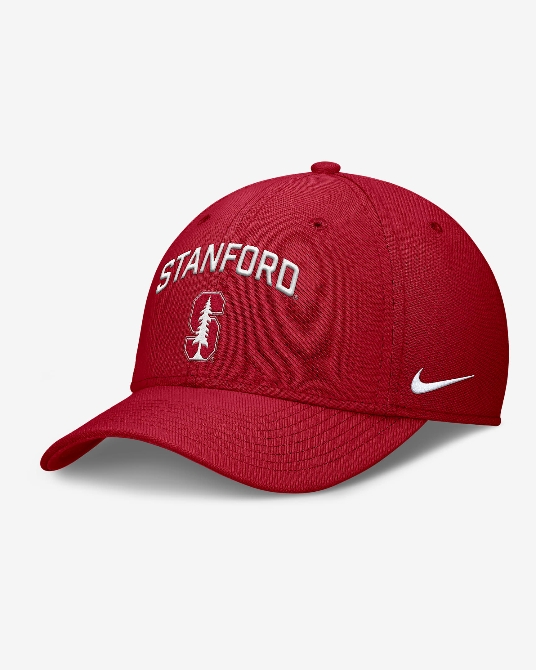 Stanford On-Field Rise Swoosh Men's Nike Dri-FIT College Hat - Cardinal Red