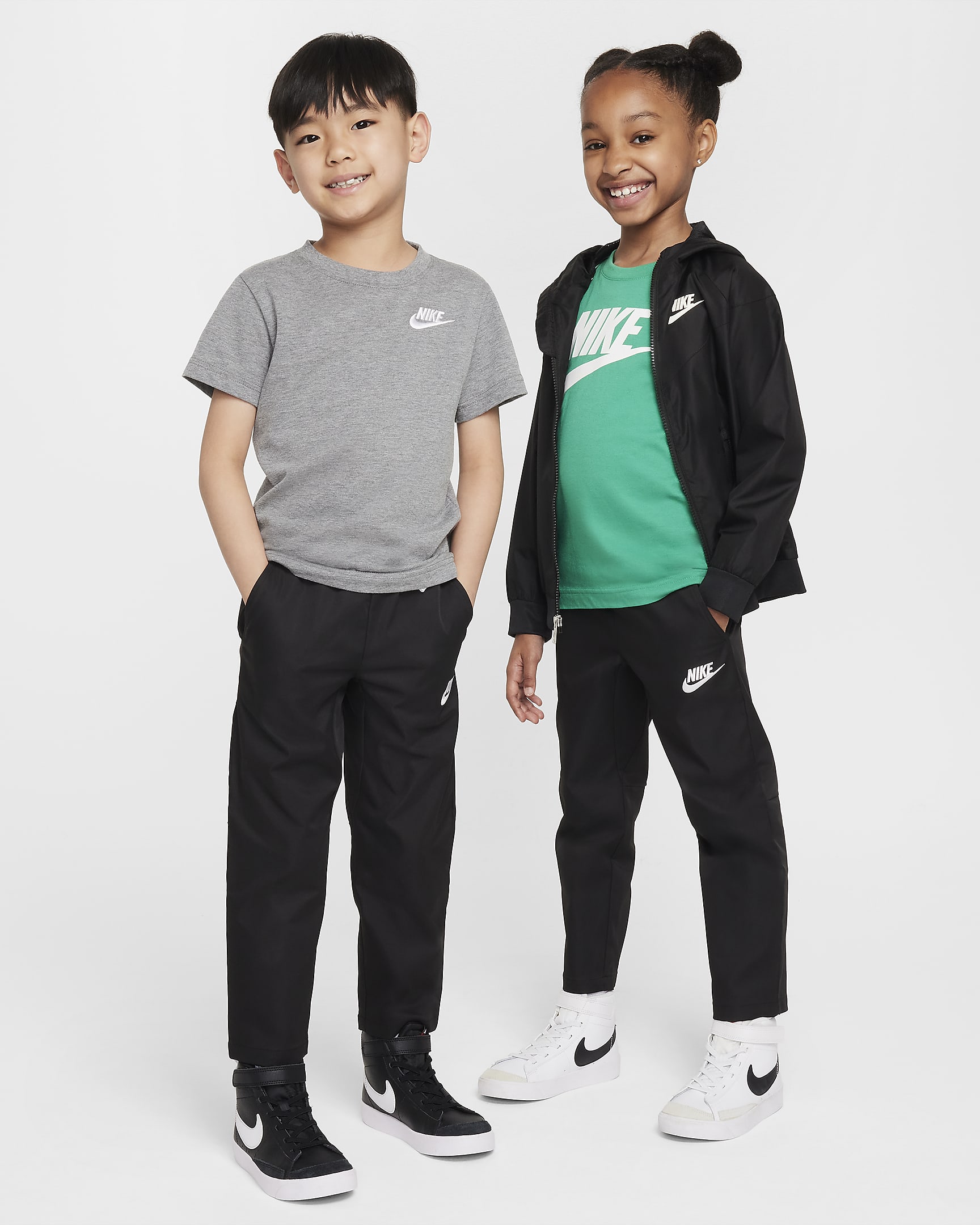 Pants de tejido Woven para niños talla pequeña Nike Dri-FIT - Negro