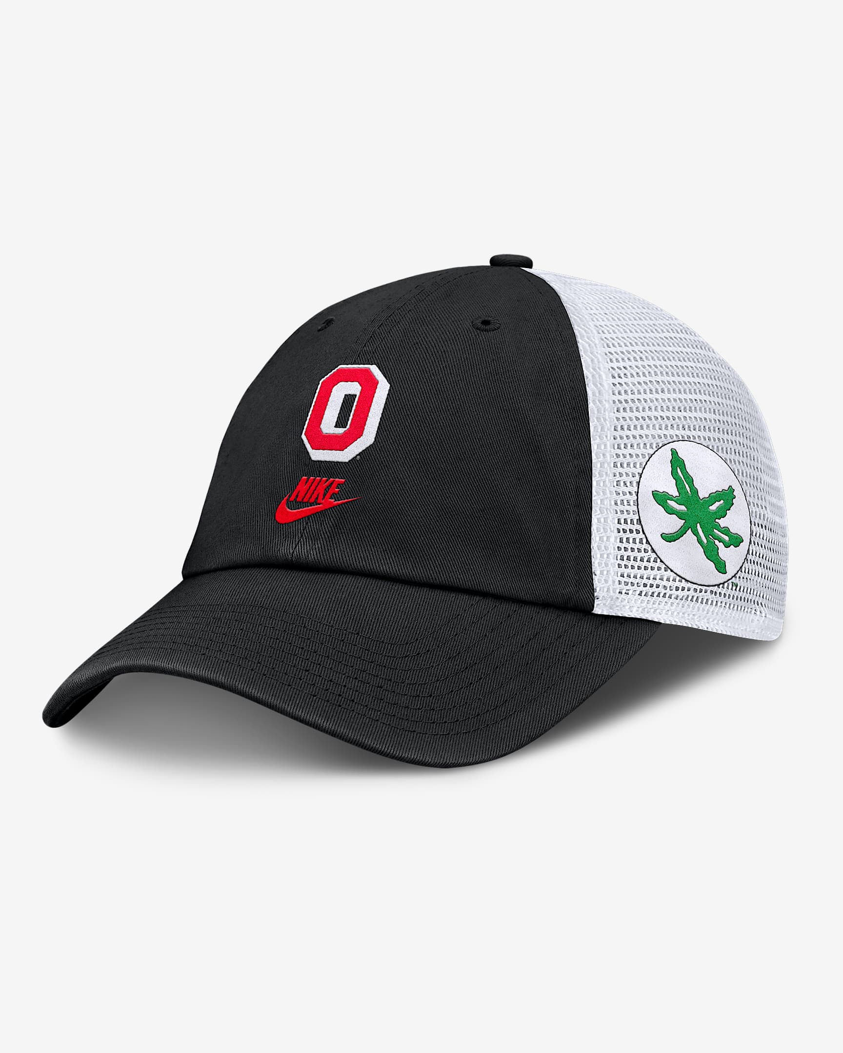 Ohio State Legacy Club Men's Nike College Trucker Adjustable Hat - Black