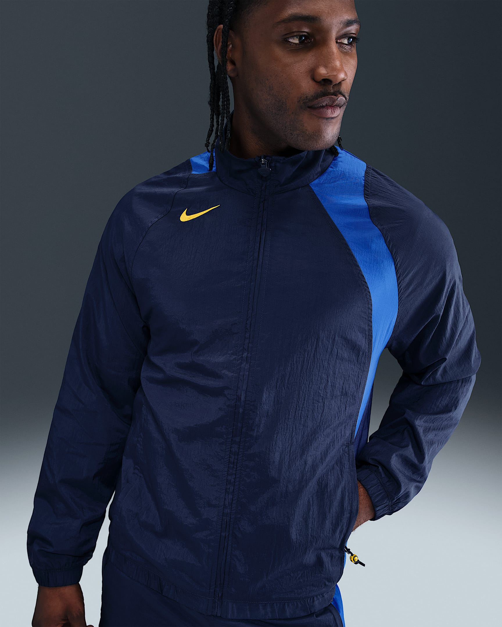 Nike Total 90 Men's Repel Football Tracksuit Jacket - Midnight Navy/Game Royal/Lightning
