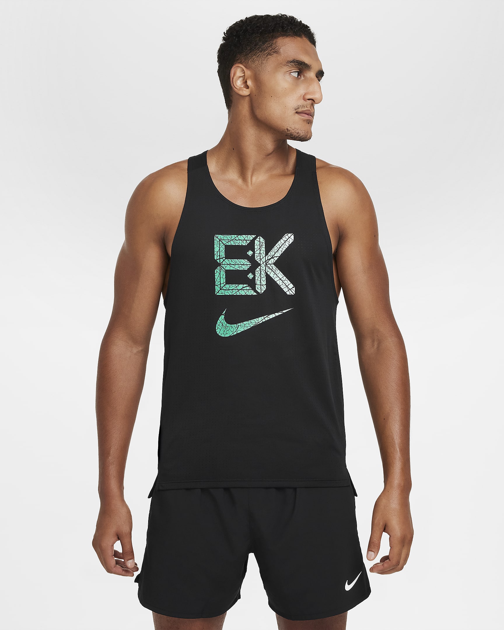 Nike Fast "Kipchoge" Men's Dri-FIT Running Singlet - Black/Stadium Green