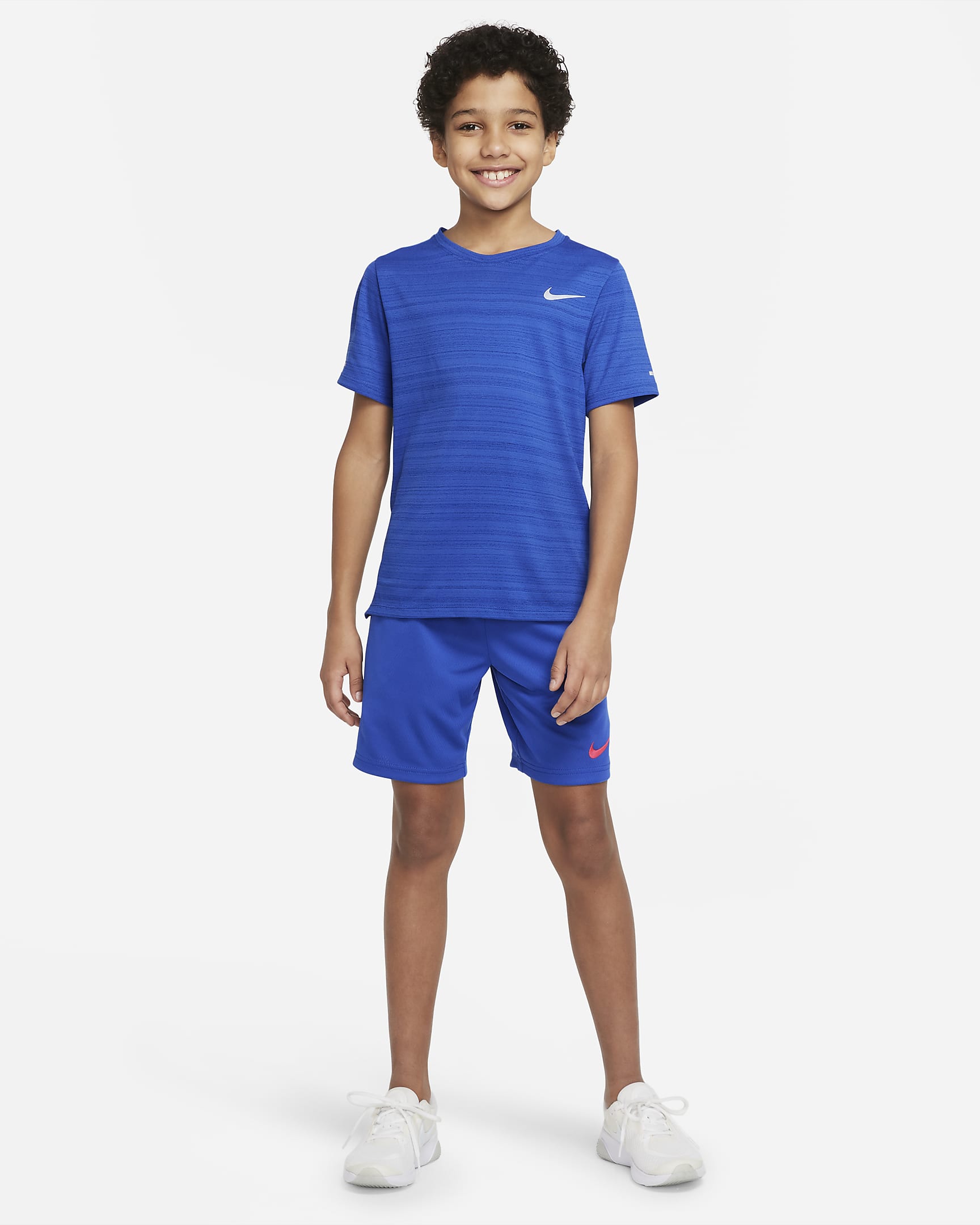 Nike Dri-FIT Big Kids' (Boys') Training Shorts - Game Royal/Siren Red