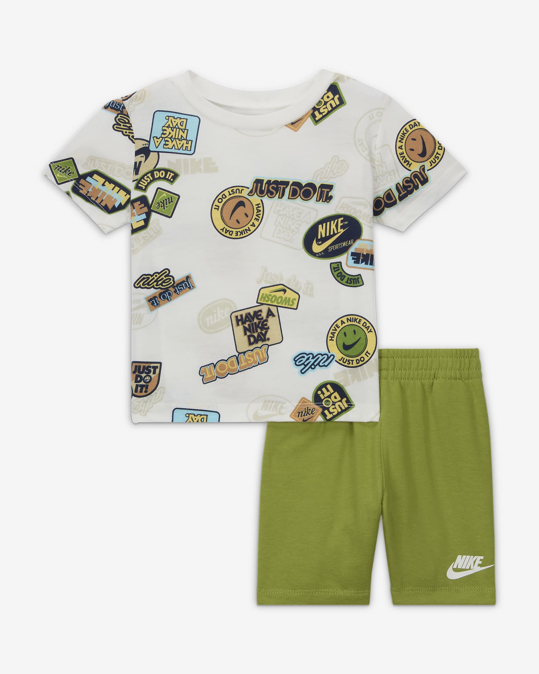 Conjunto de 2 piezas de shorts para bebé Nike Sportswear (12 a 24 meses) - Pera