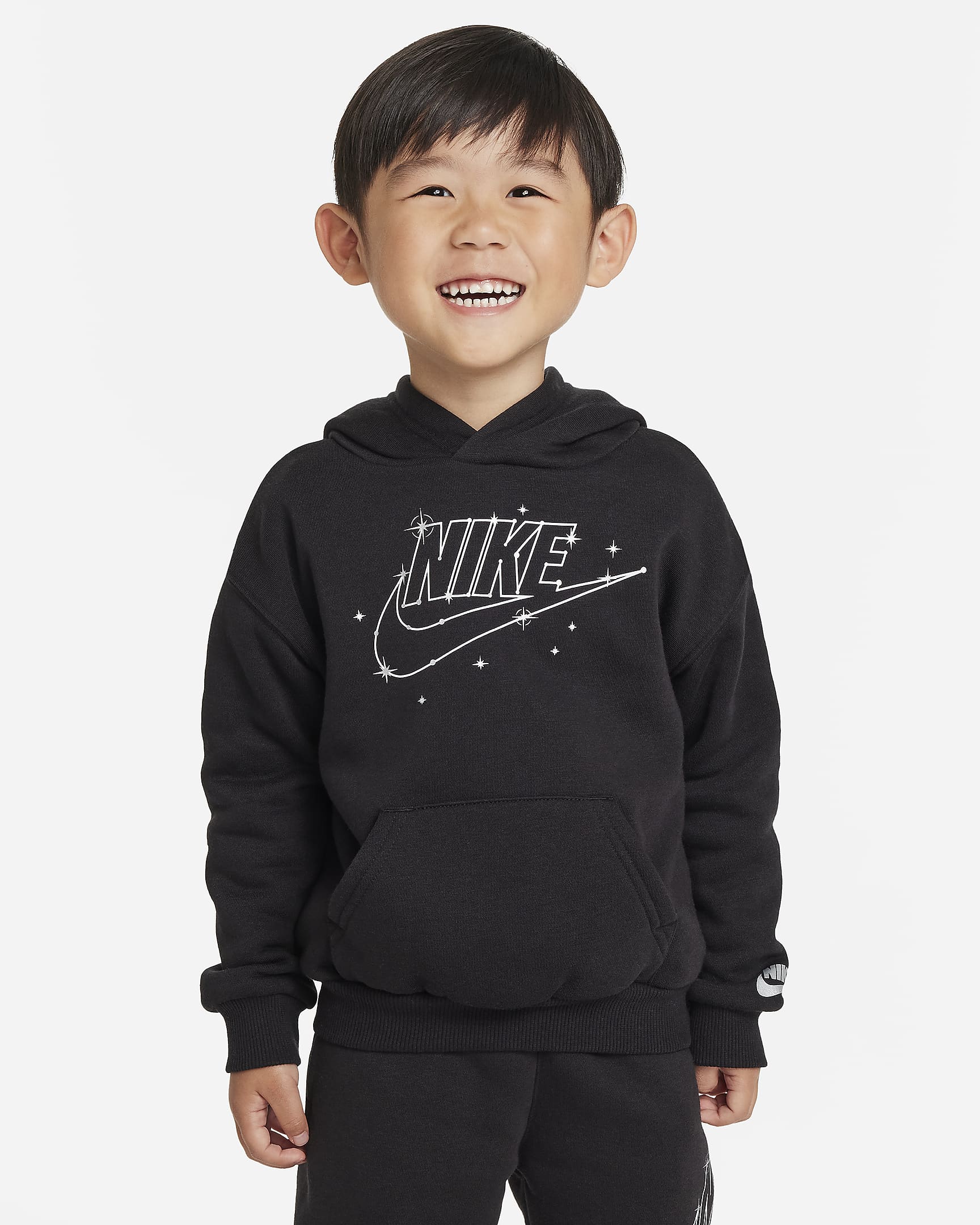 Nike Sportswear Shine Fleece Pullover Hoodie Toddler Hoodie - Black