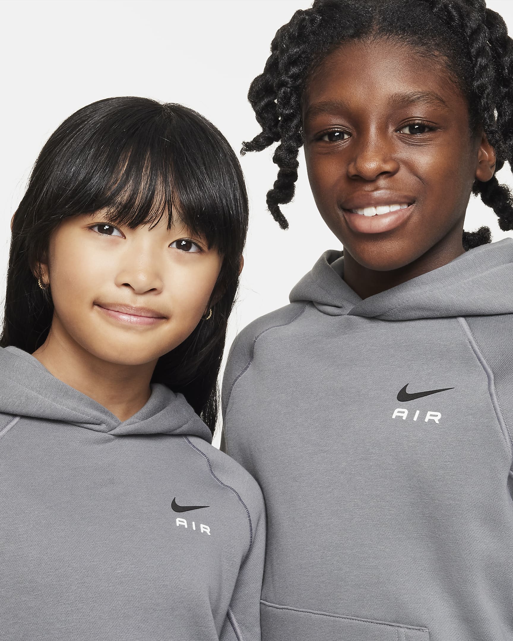 Nike Air Big Kids' Pullover Hoodie - Smoke Grey