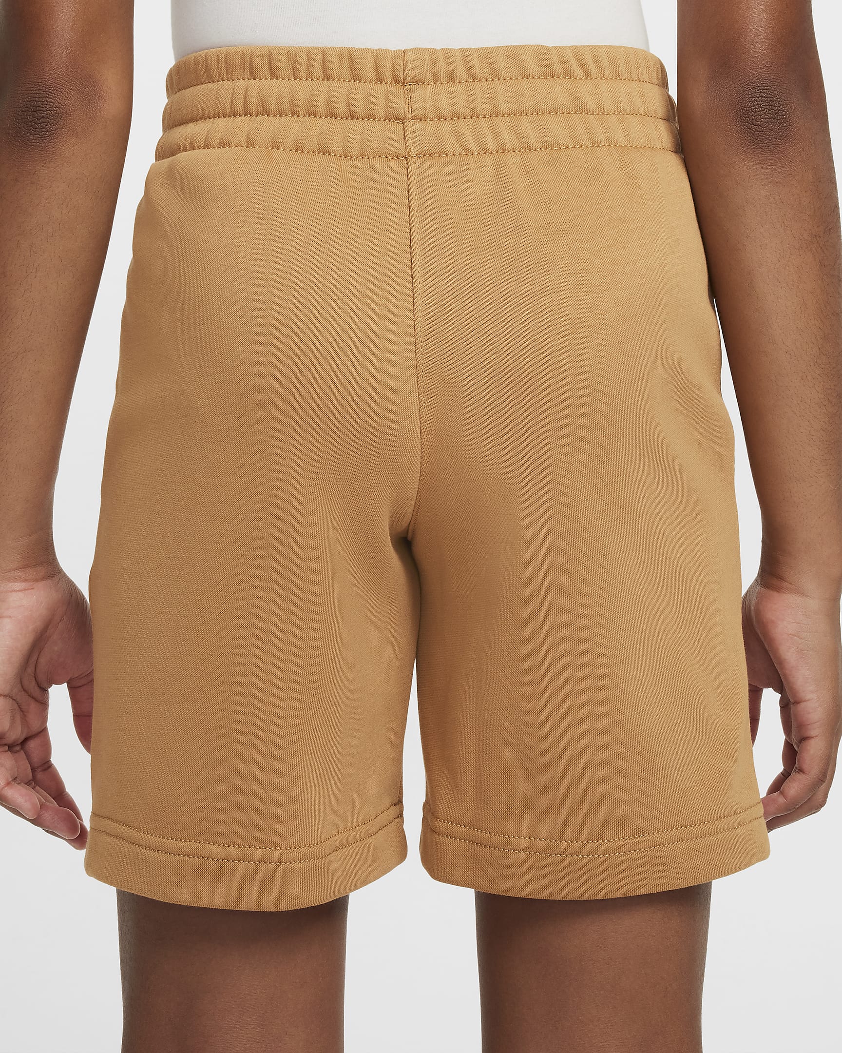 Nike Sportswear Club Fleece Big Kids' French Terry Shorts - Flax/White