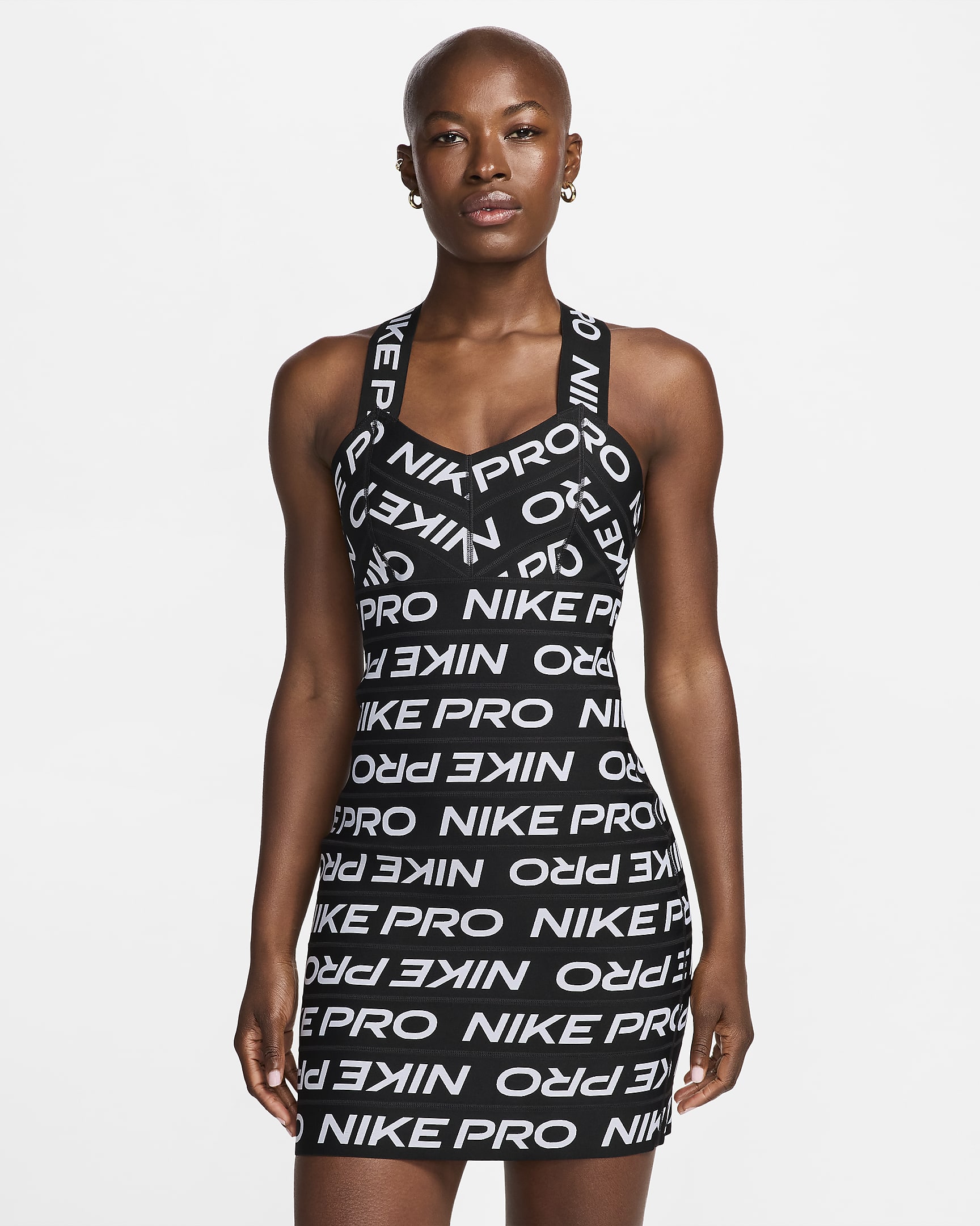 Nike Pro Women's Bandage Dress - Black/White/White