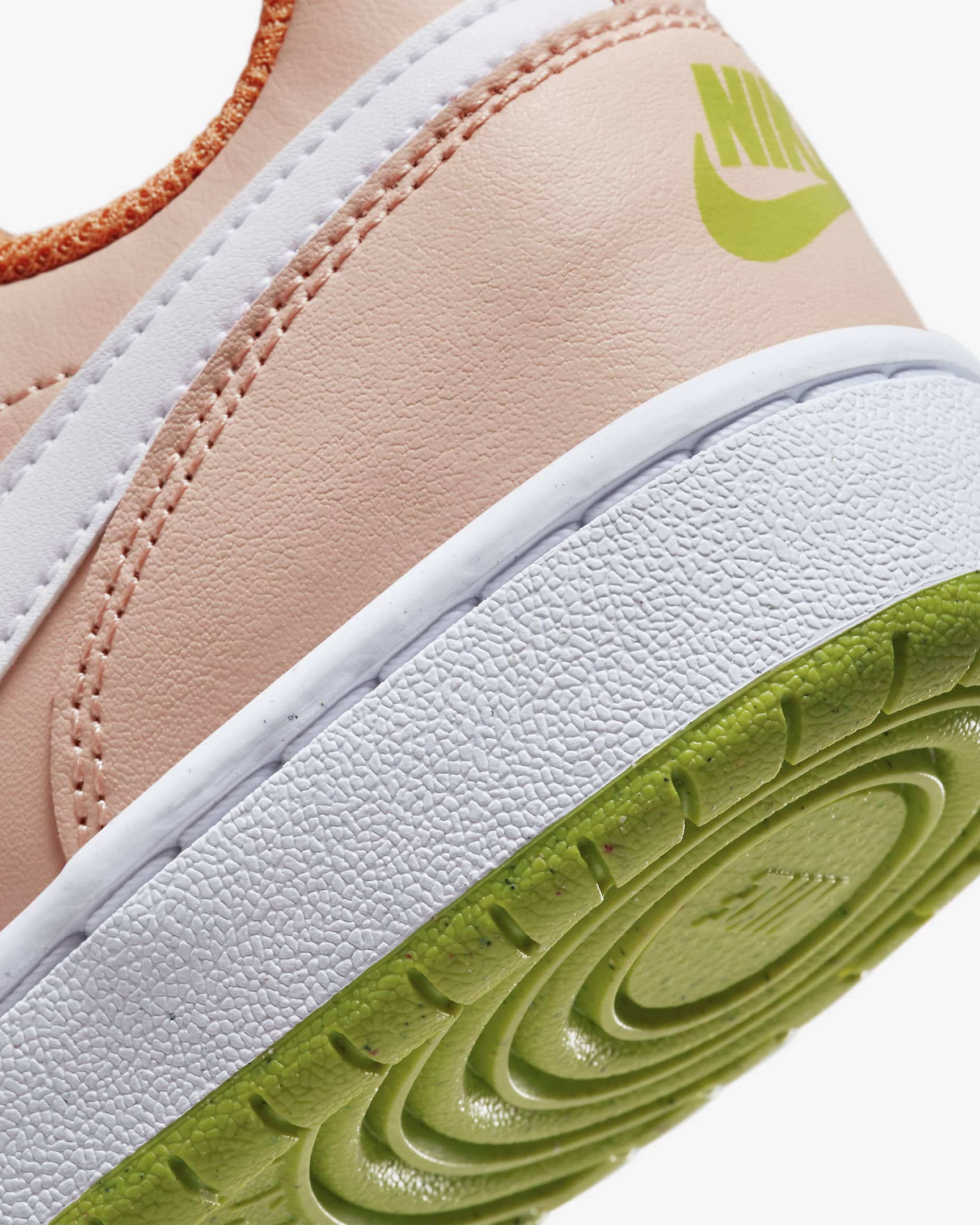 Nike Court Borough Low 2 Older Kids' Shoes - Arctic Orange/Atomic Green/Orange Trance/White