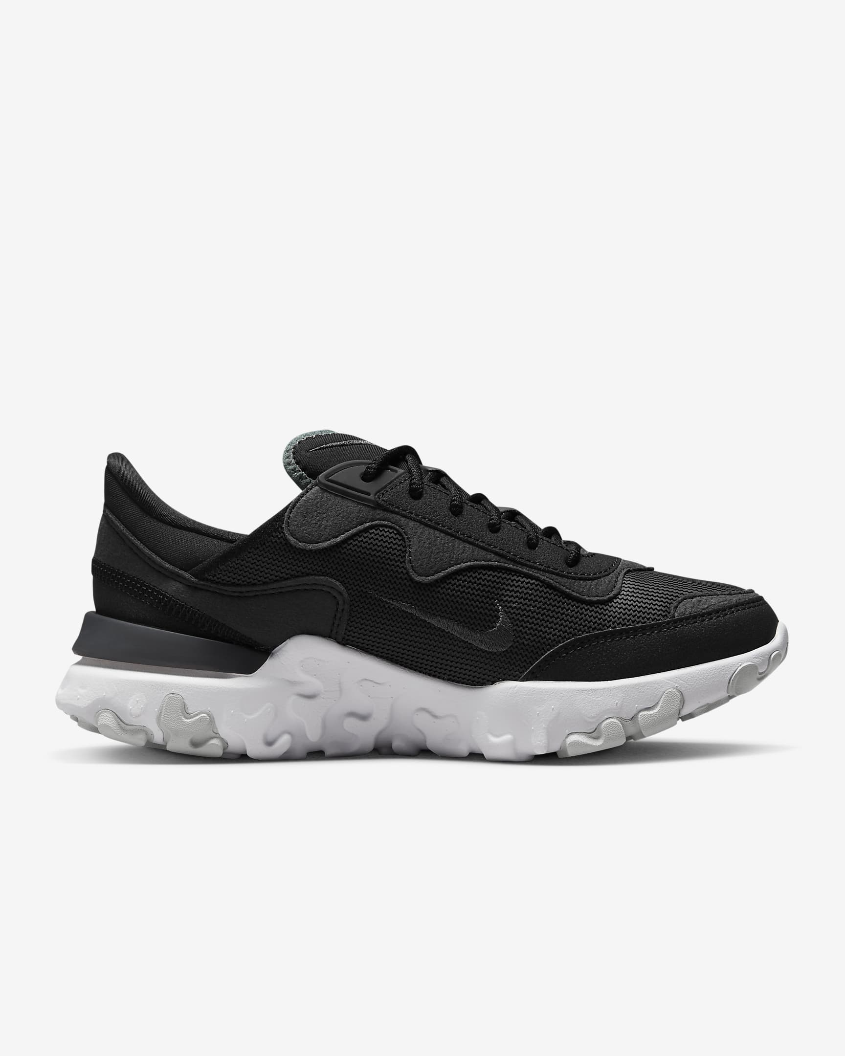 Nike React Revision damesko - Svart/Hvit/Pure Platinum/Anthracite