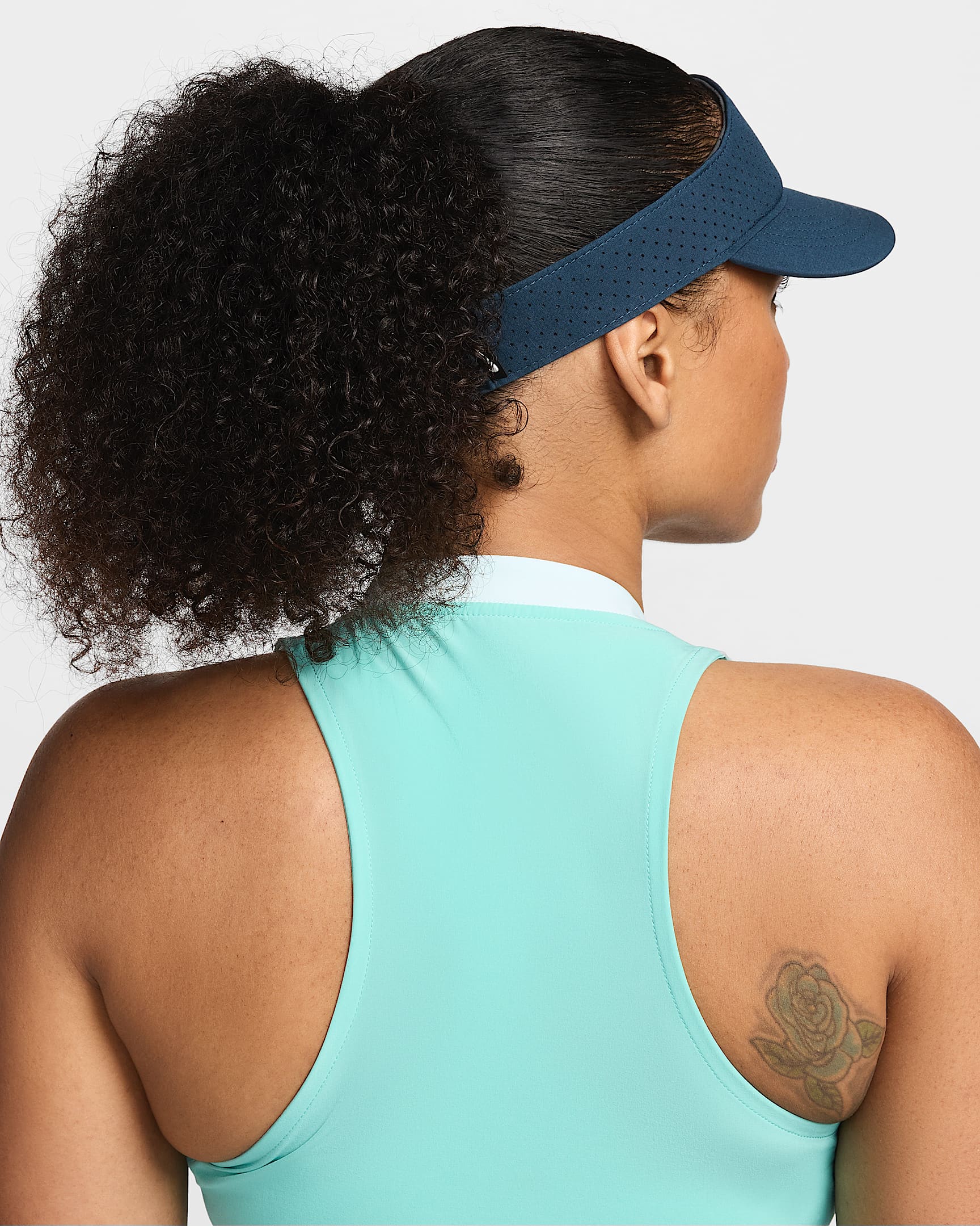 Women's AHEAD LITES Spyglass Black Cotton ONE SIZE Tennis Visor