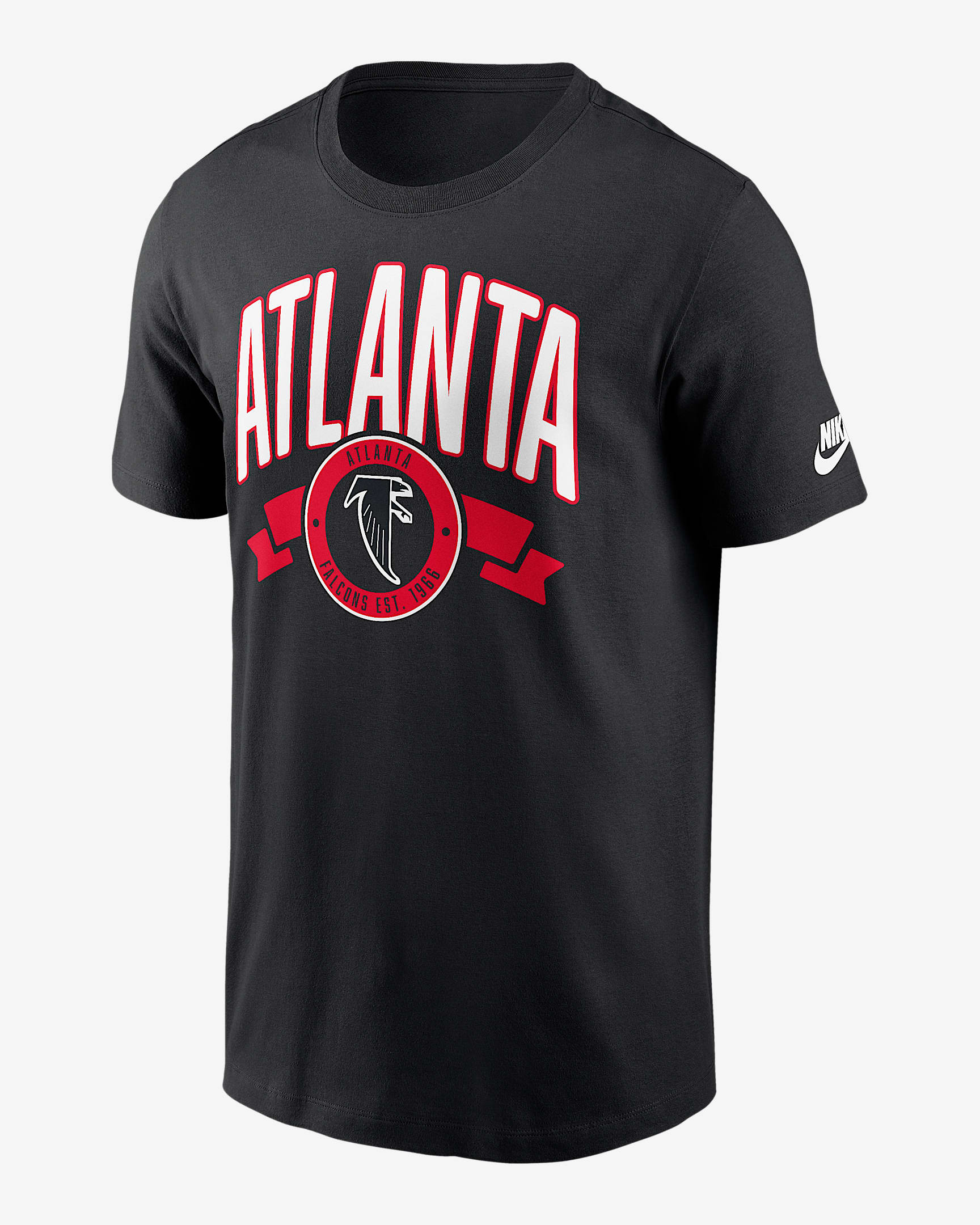 Atlanta Falcons Rewind Front And Back Hit Essential Men's Nike NFL T-Shirt - Black