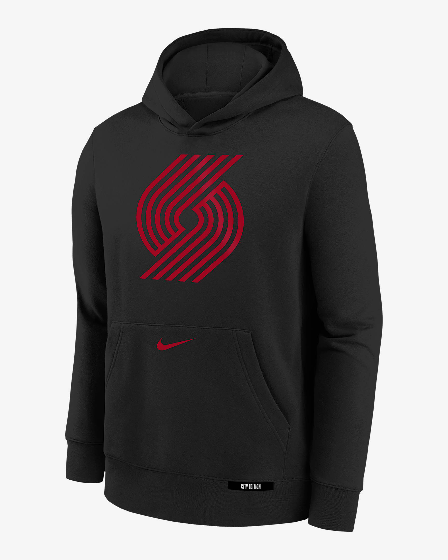 Portland Trail Blazers Club City Edition Big Kids' Nike NBA Pullover Hoodie - Black