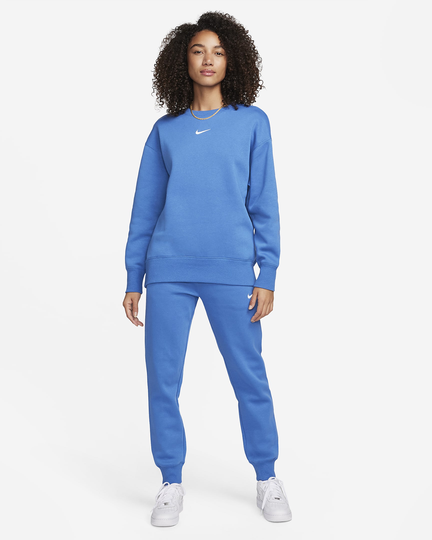 Sweat oversize à col ras-du-cou Nike Sportswear Phoenix Fleece pour Femme - Star Blue/Sail