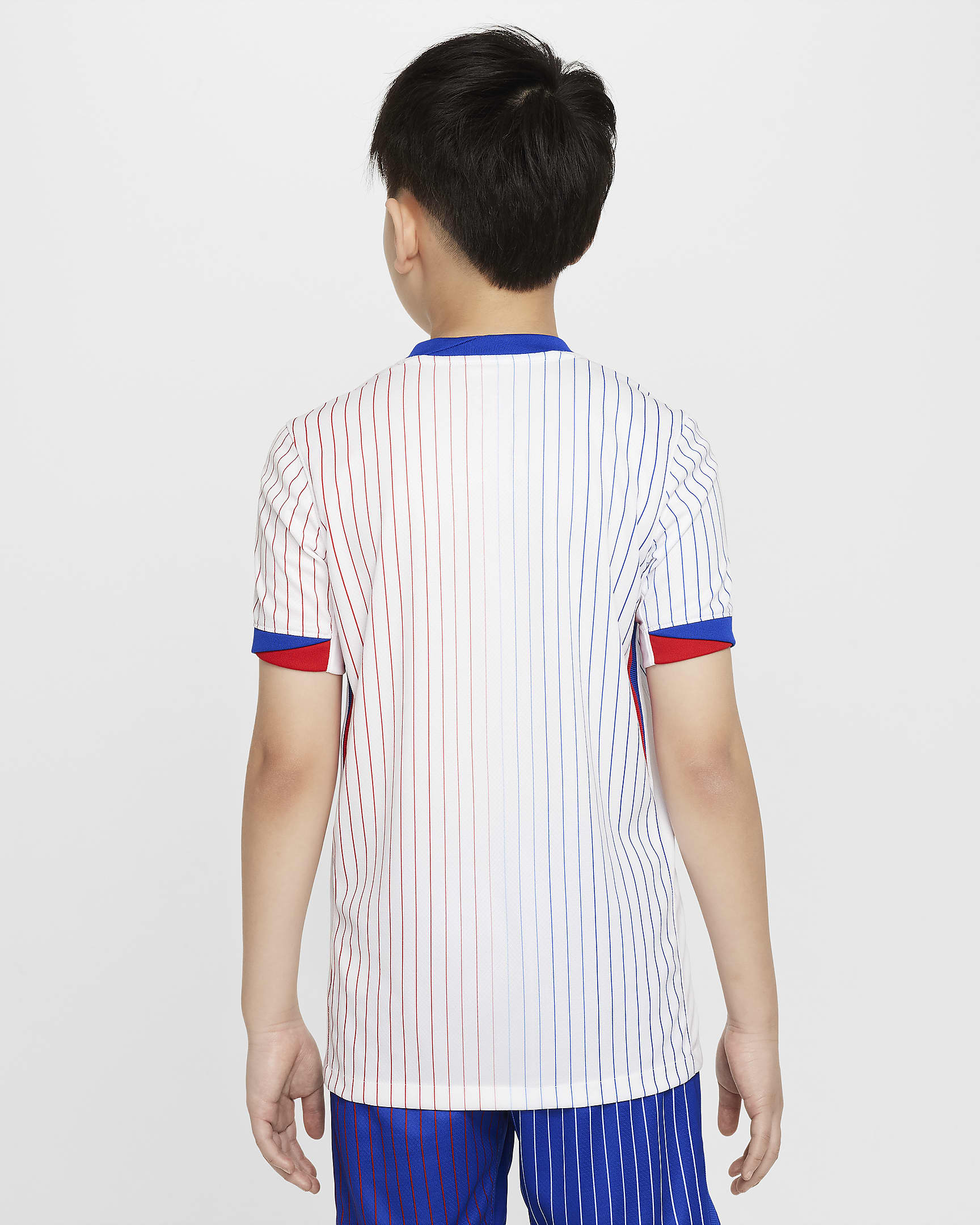 Camisola de futebol de réplica Nike Dri-FIT do equipamento alternativo Stadium FFF (equipa masculina) 2024/25 Júnior - Branco/Azul Bright/Vermelho University/Azul Bright