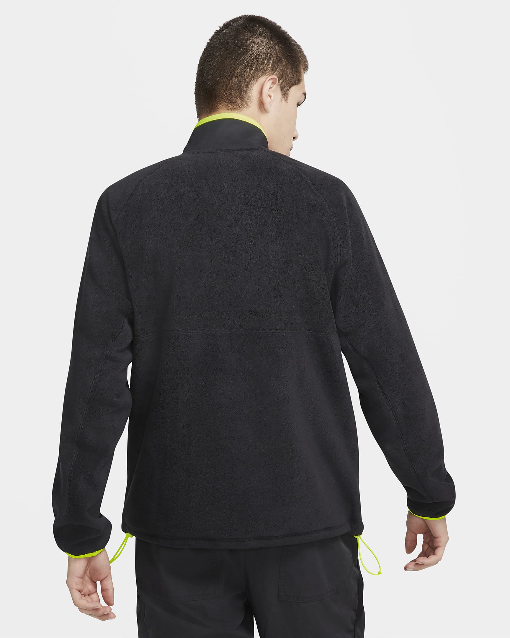 Nike Sportswear Men's Winterized Half-Zip Top - Black/Volt/Volt