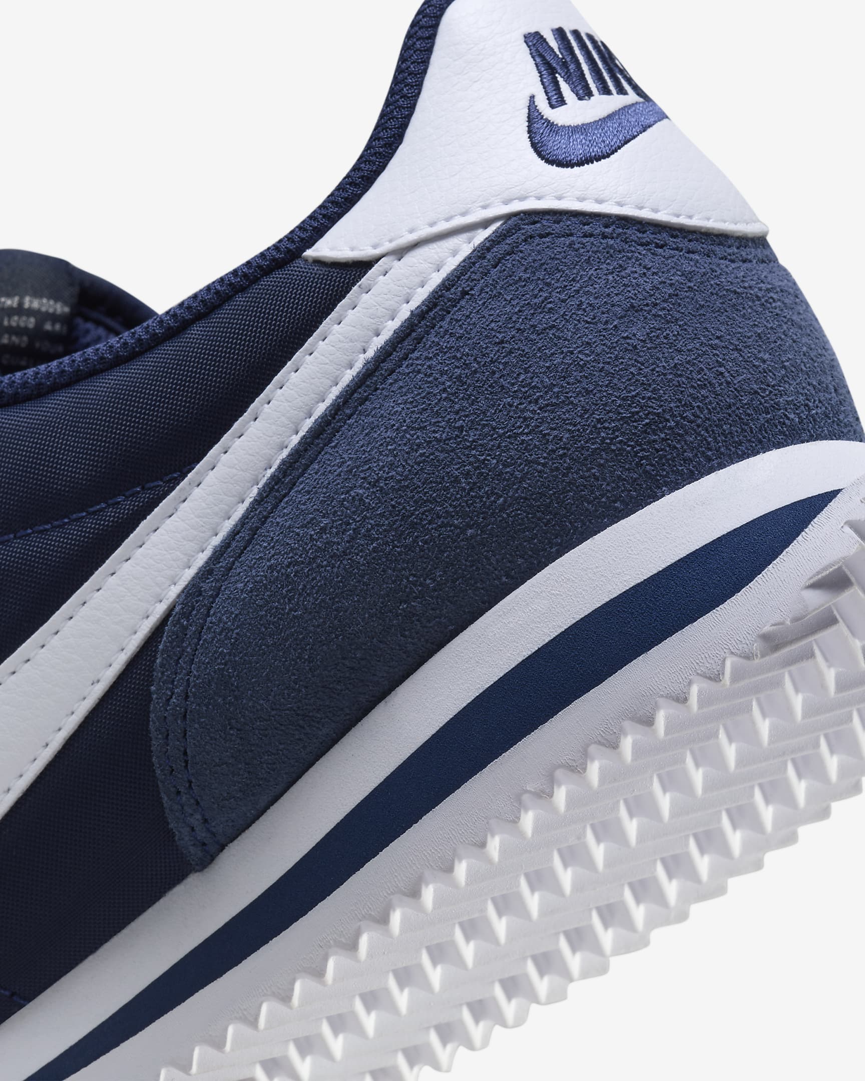 Tenis para hombre Nike Cortez Textile - Azul marino medianoche/Blanco