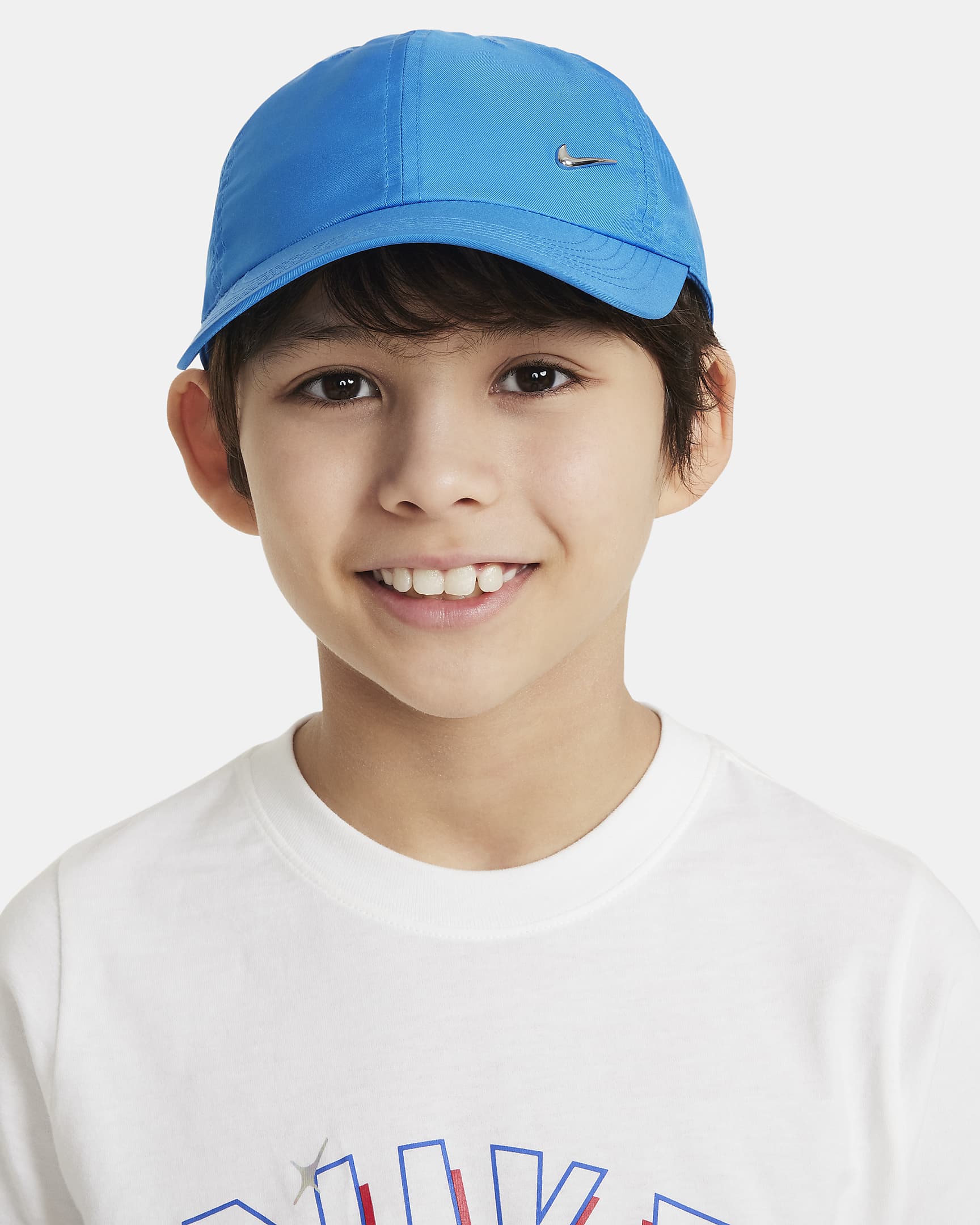 Cappello destrutturato con Swoosh in metallo Nike Dri-FIT Club – Bambini - Photo Blue