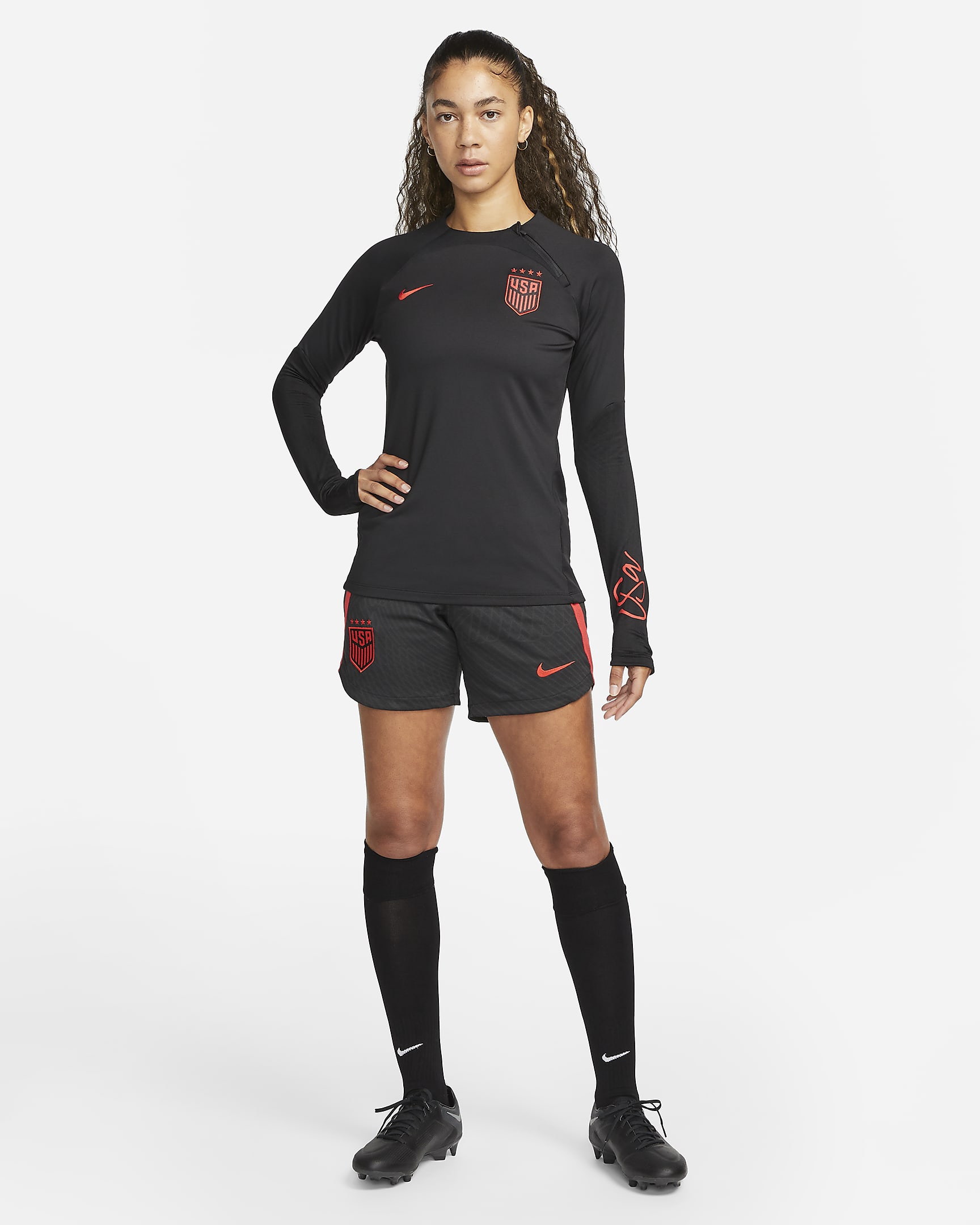U.S. Strike Women's Nike DriFIT Knit Soccer Shorts.
