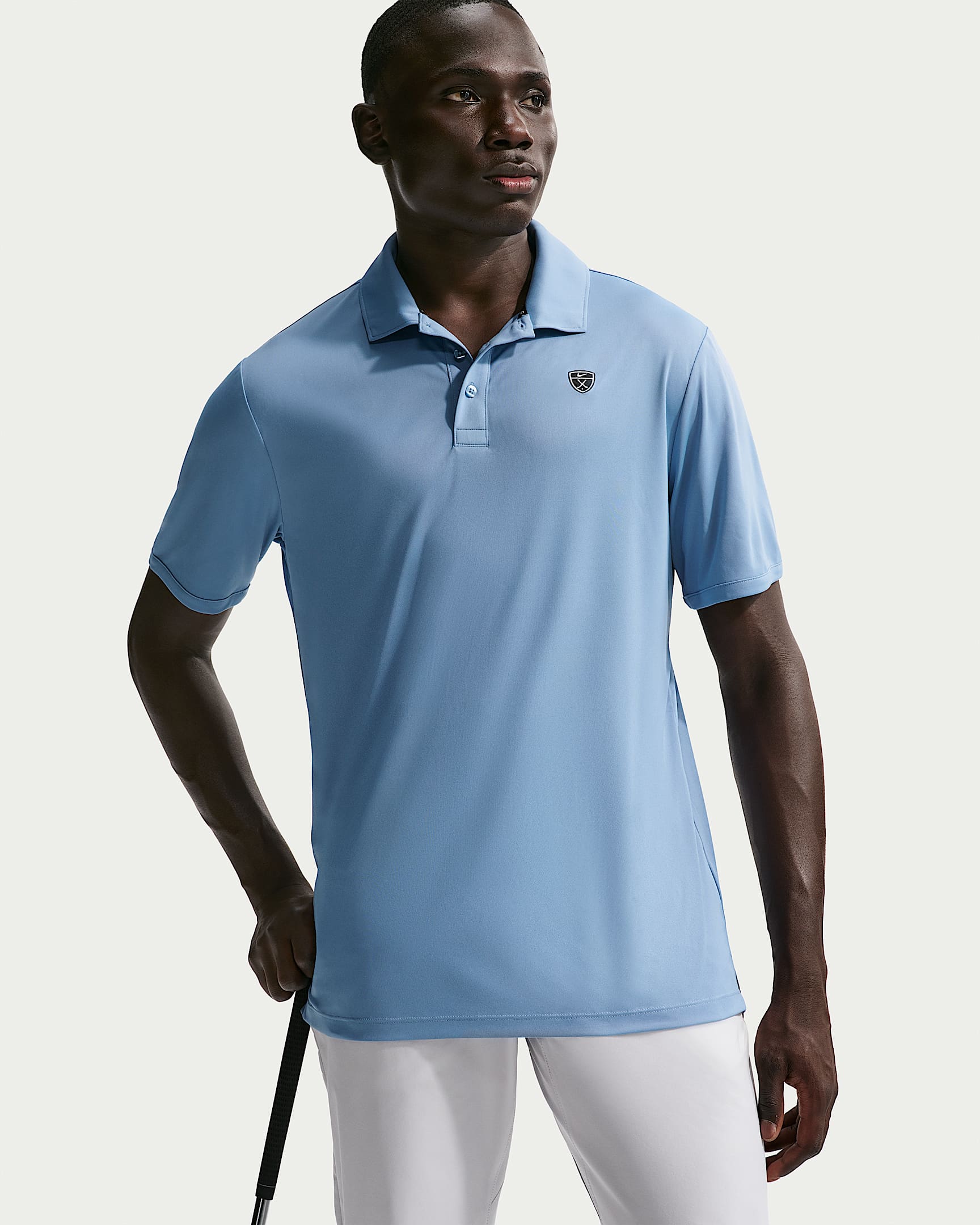 Polo de golfe com logótipo no peito Dri-FIT Nike Par para homem - Azul Work/Branco