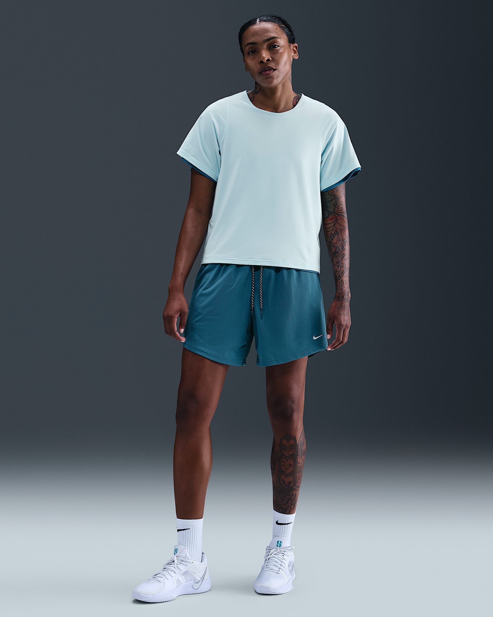 Sabrina Dri-FIT Reversible Basketball Shorts - Rift Blue/Glacier Blue/Blue Force/Glacier Blue