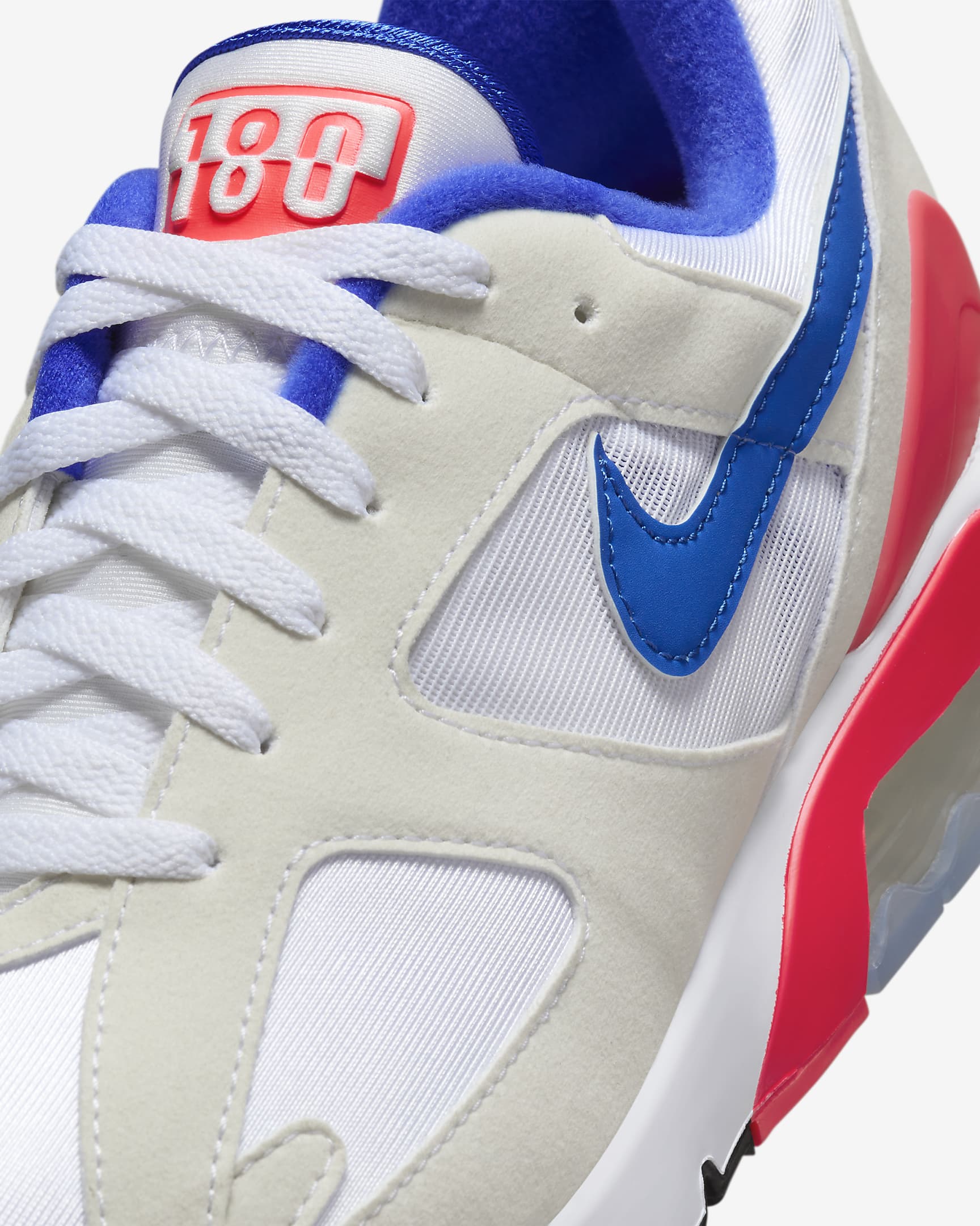 Nike Air 180 Men's Shoes - White/Solar Red/Black/Ultramarine