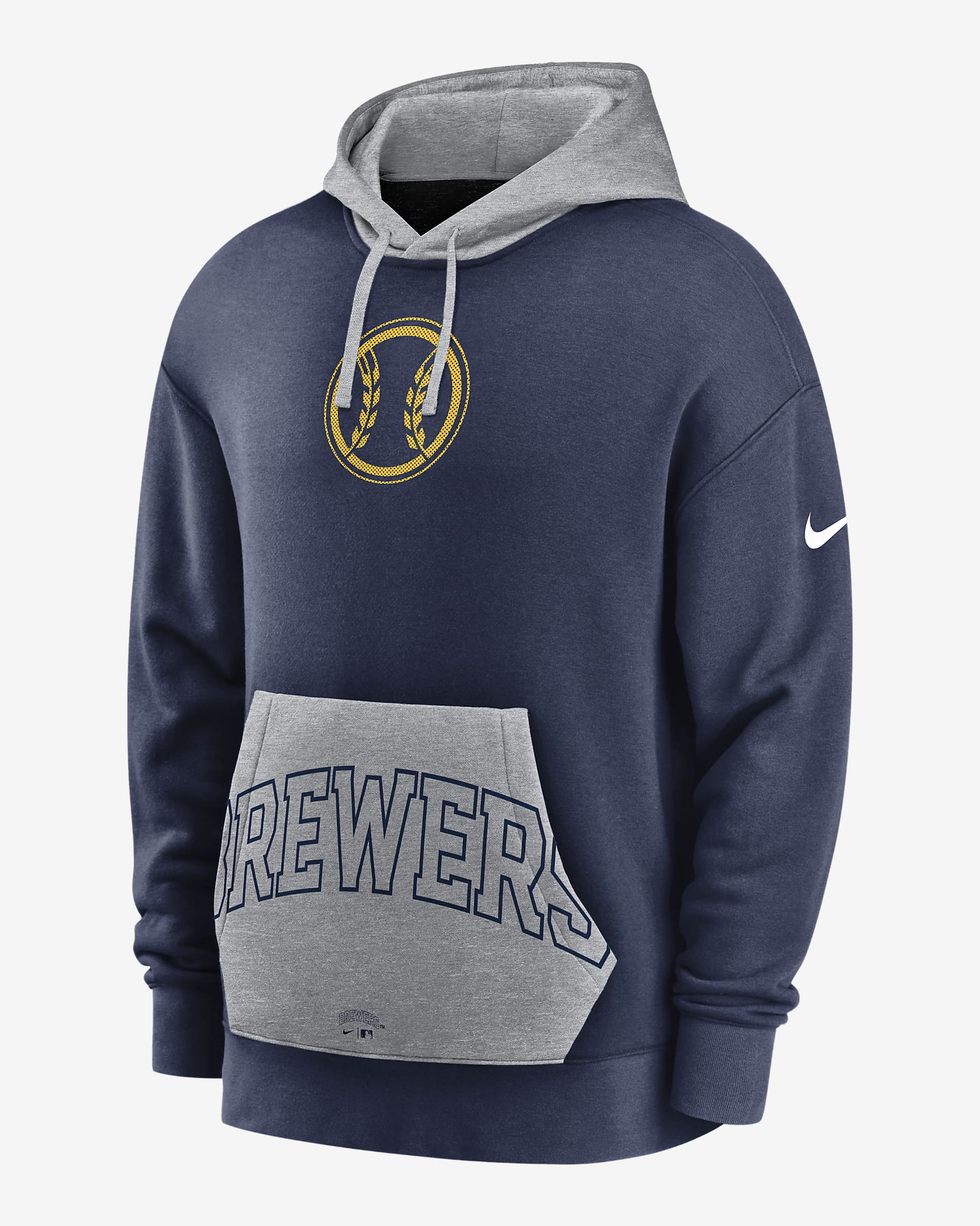 Nike Heritage (MLB Milwaukee Brewers) Men's Pullover Hoodie - Midnight Navy