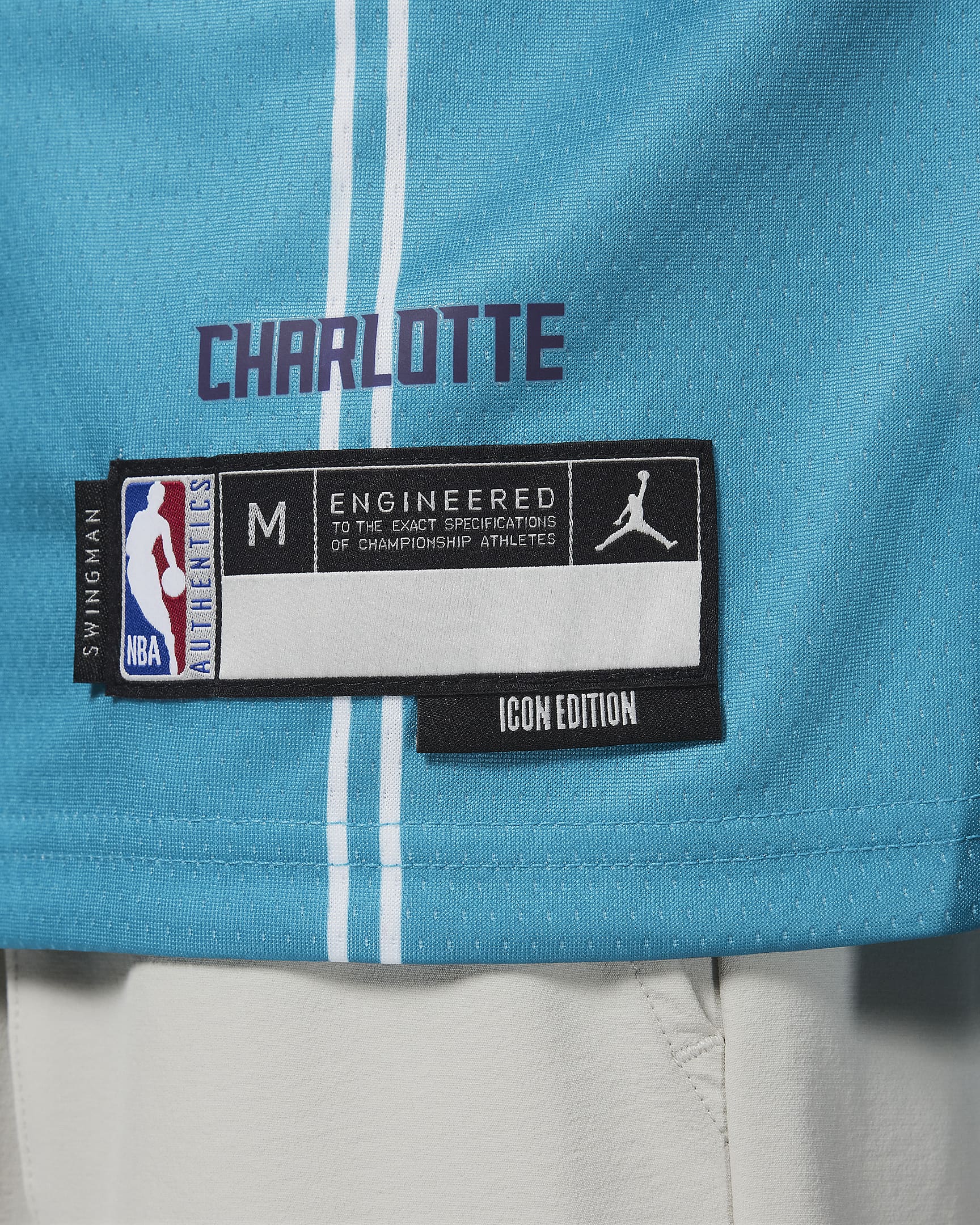 Charlotte Hornets 2023/24 Icon Edition Older Kids' (Boys') Nike Dri-FIT NBA Swingman Jersey - Rapid Teal