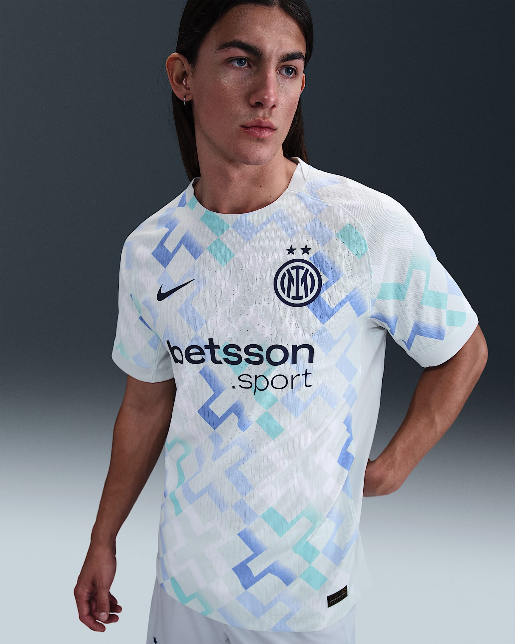 インテル ミラノ 2025/26 マッチ アウェイ メンズ ナイキ Dri-FIT ADV サッカー オーセンティック ユニフォーム - ゴーストアクア/ホワイト/ブルーボイド