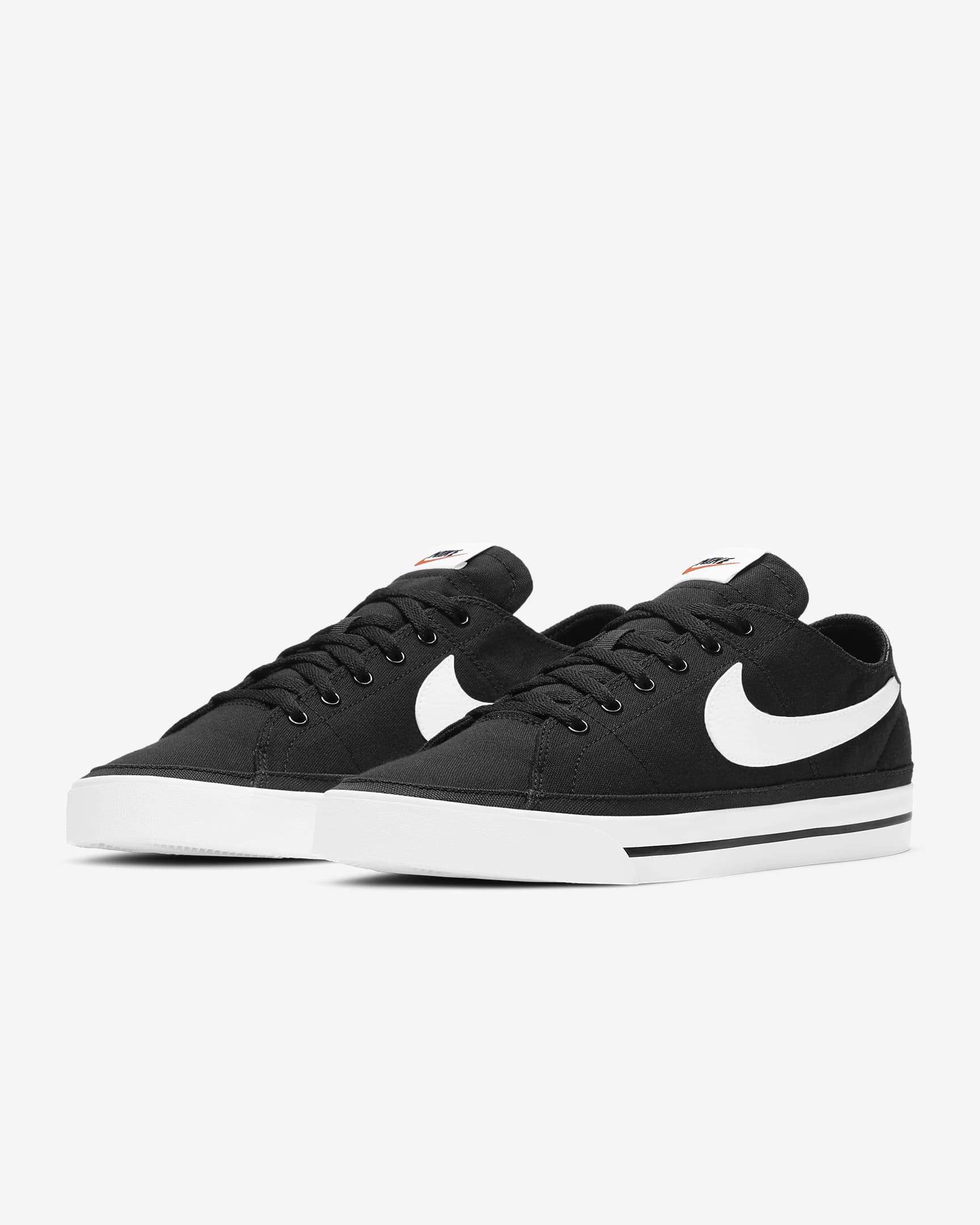 Sko Nike Court Legacy Canvas för män - Svart/Vit