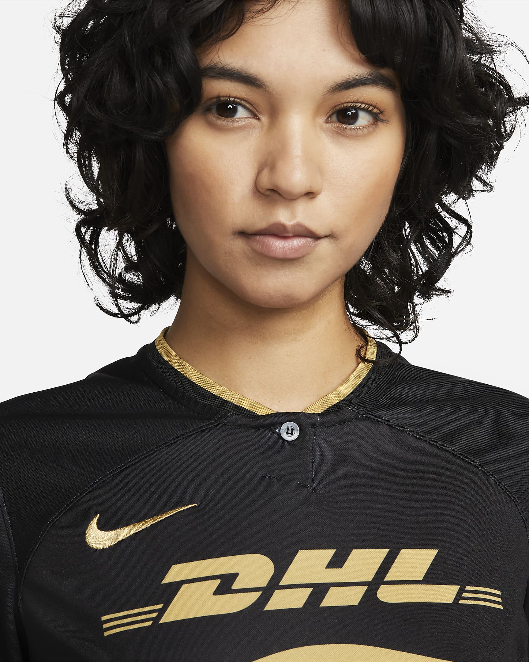 Pumas UNAM 2022/23 Stadium Third Women's Nike Dri-FIT Soccer Jersey - Black/Truly Gold/Truly Gold