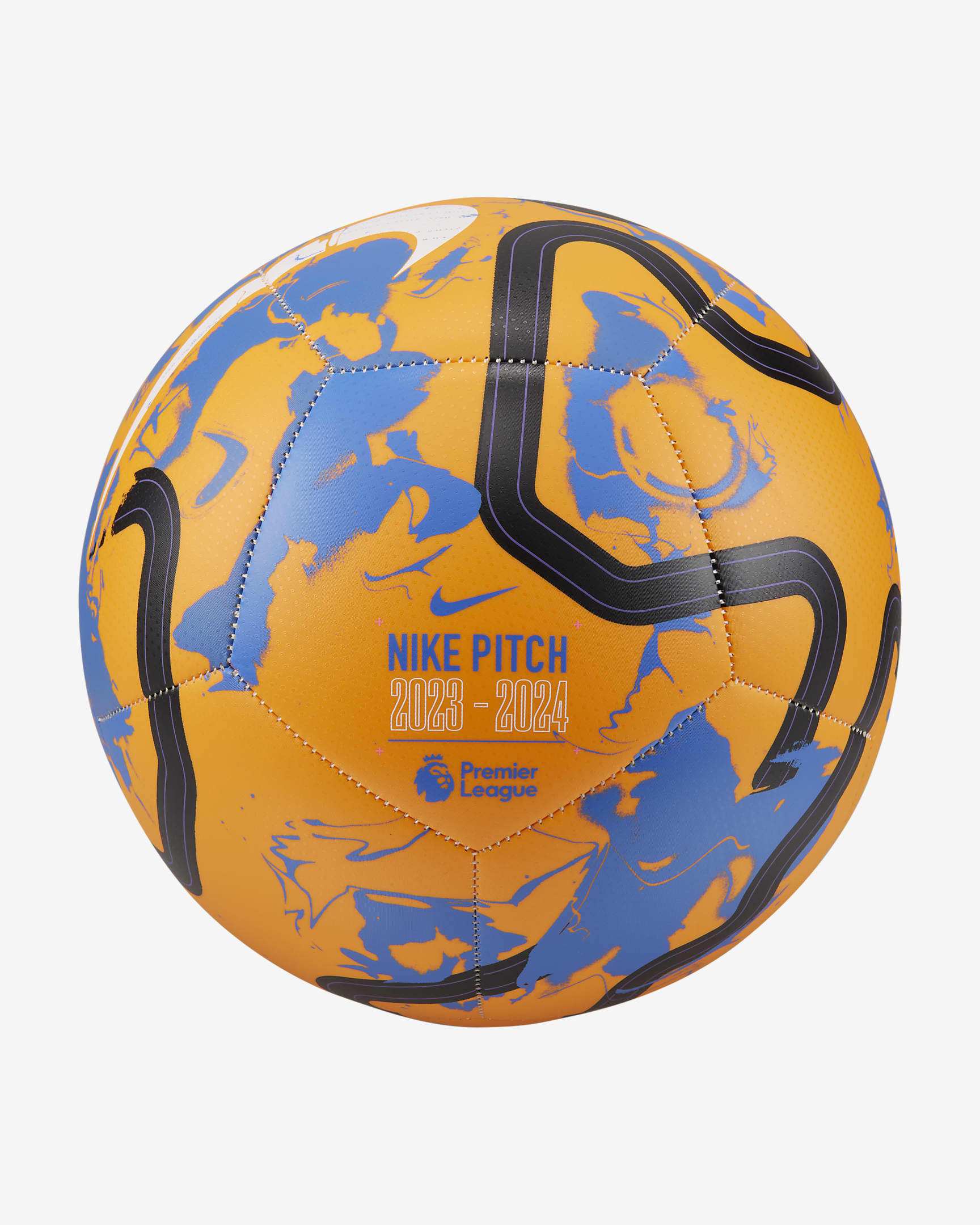 Premier League Pitch Football - Orange/Racer Blue/White