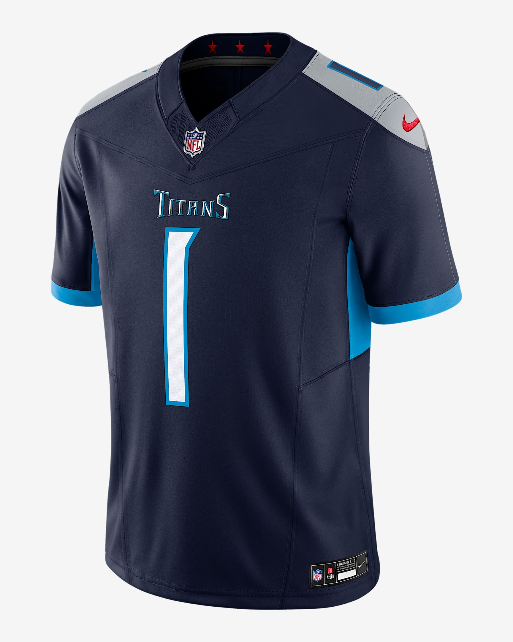 Cam Ward Tennessee Titans 2025 NFL Draft First Round Pick Men's Nike Dri-FIT NFL Limited Jersey - Navy