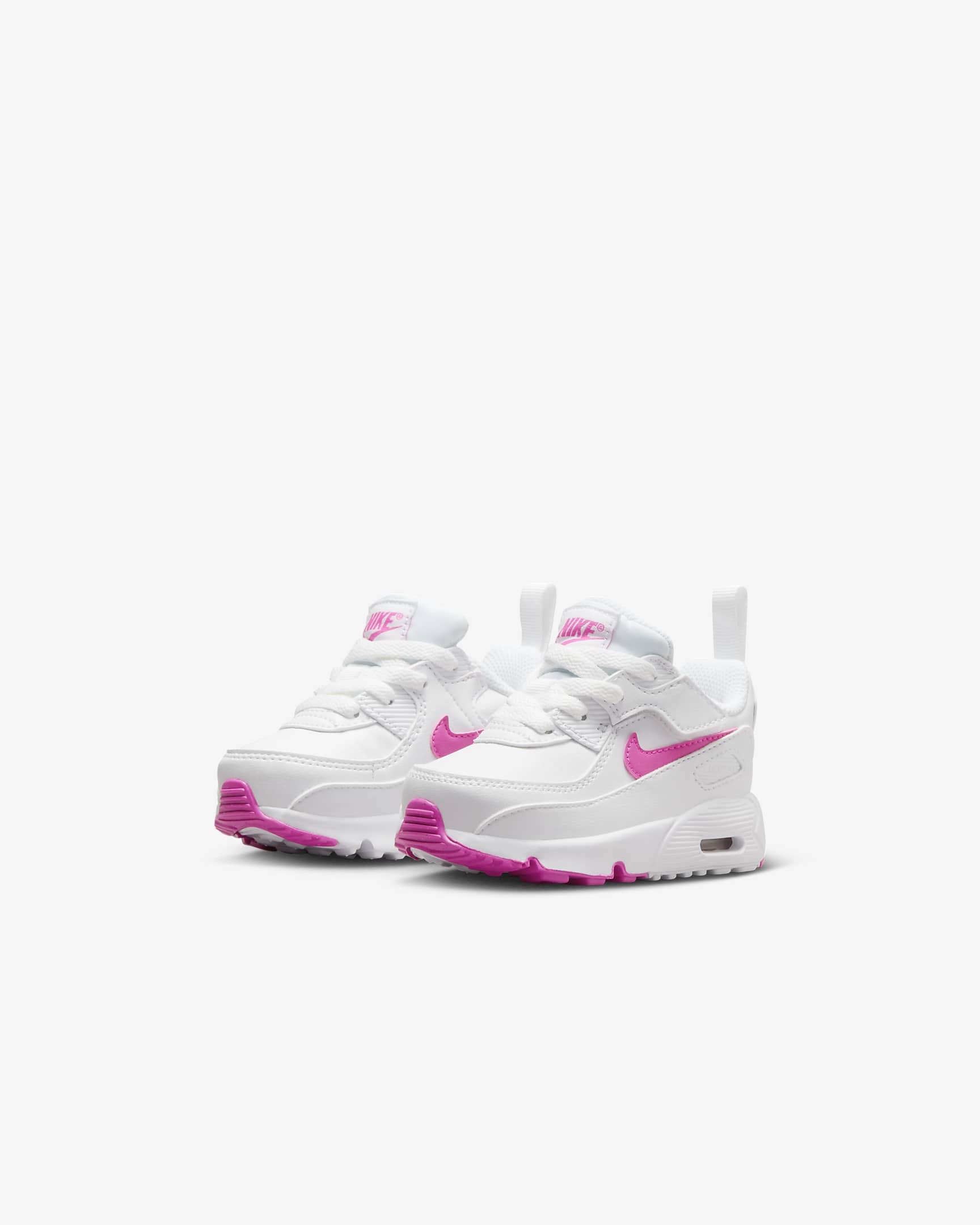 Nike Air Max 90 EasyOn schoenen voor baby's/peuters - Wit/Laser Fuchsia