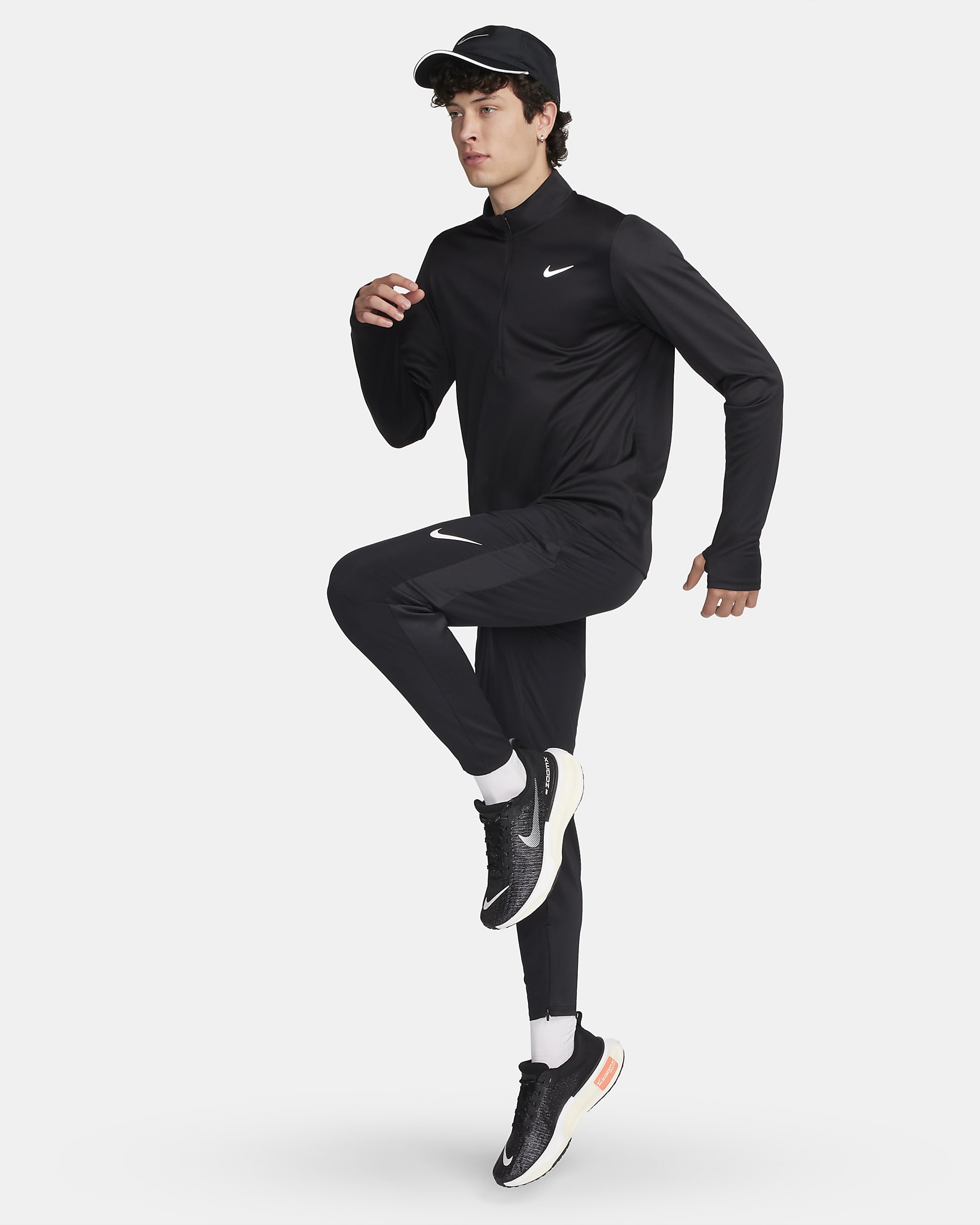 Haut de running à demi-zip Dri-FIT Nike Pacer pour homme - Noir