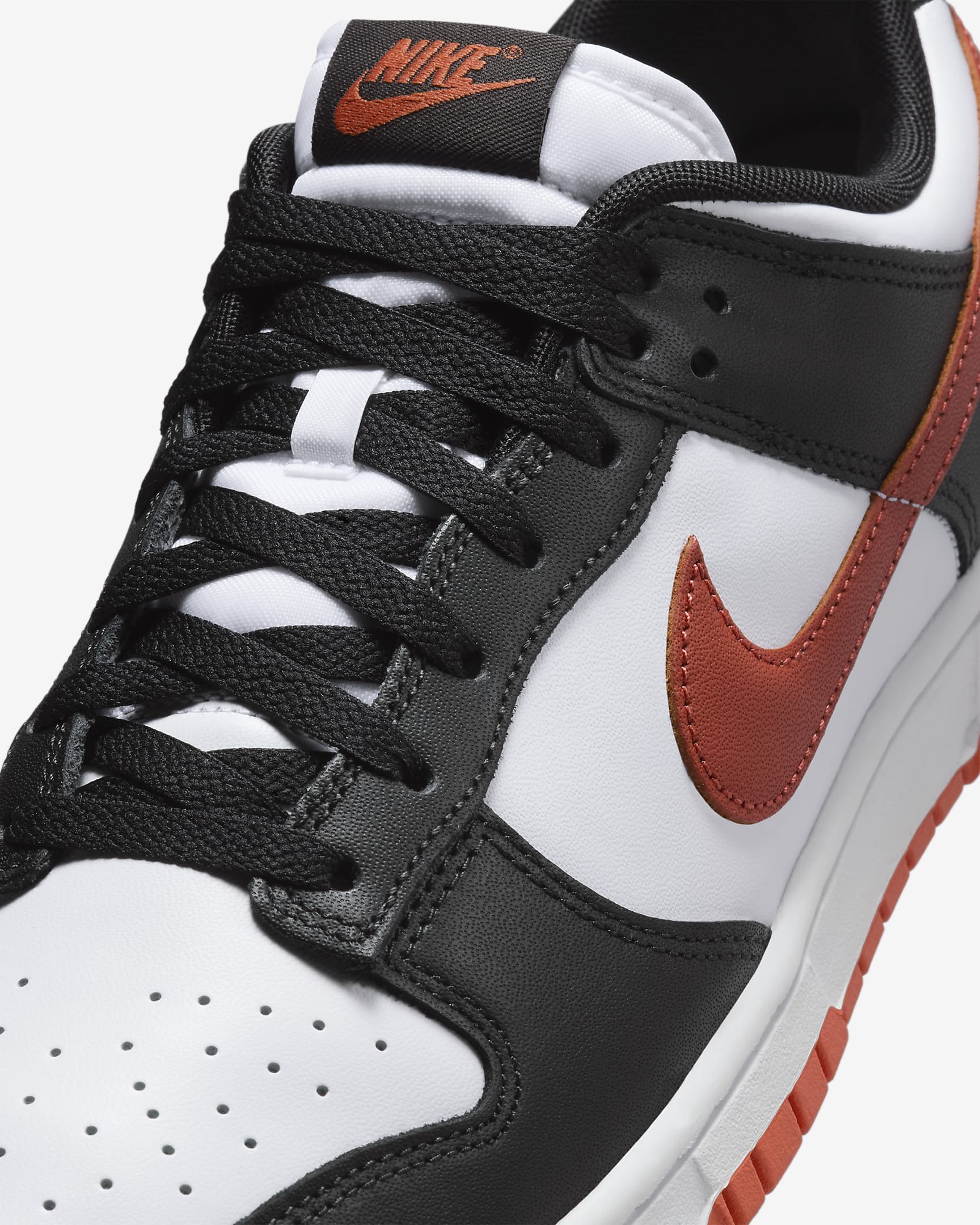 Nike Dunk Low Retro Men's Shoes - White/Black/Dragon Red