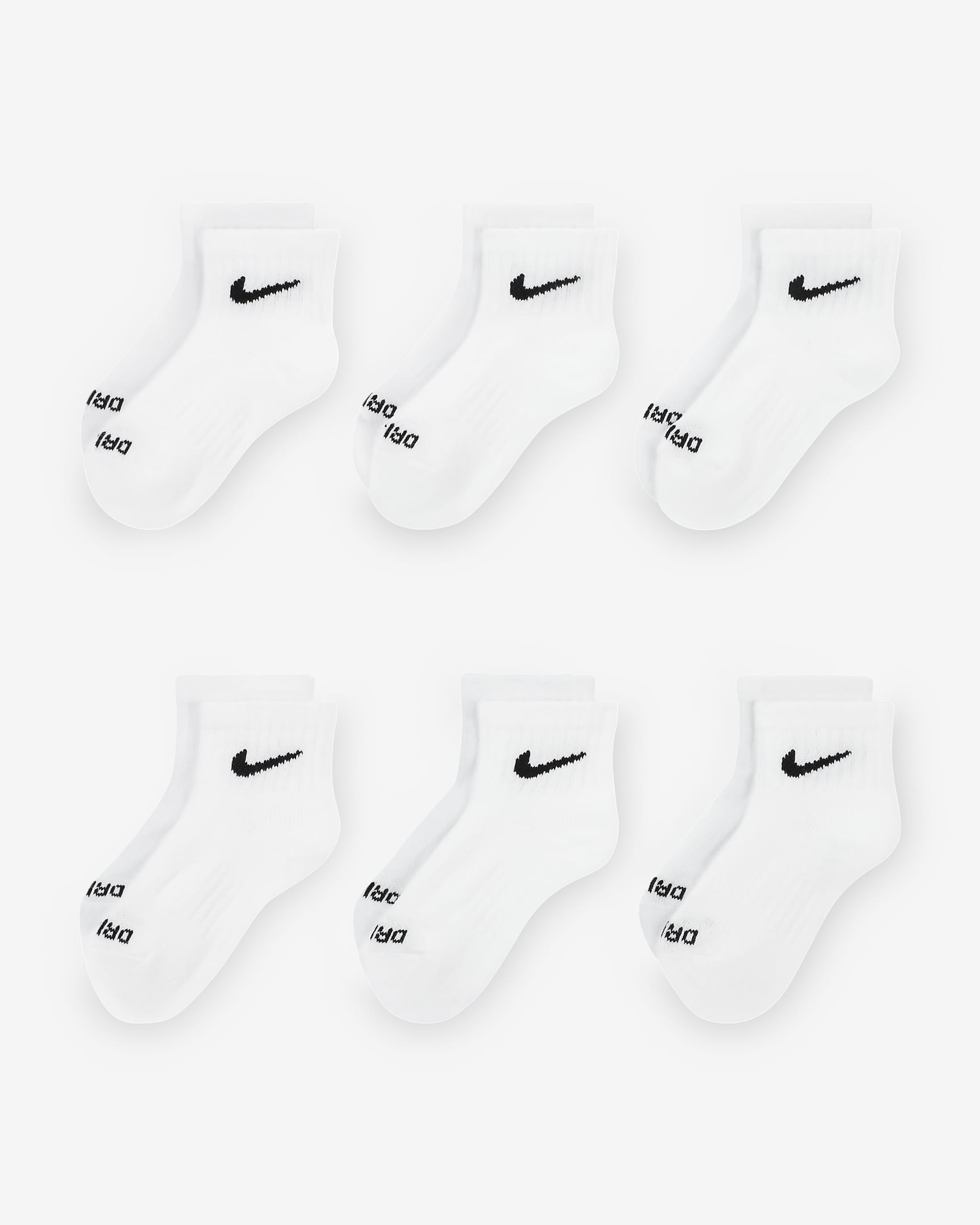 Nike Dri-fit Performance Basics Little Kids' Ankle Socks (6 Pairs 