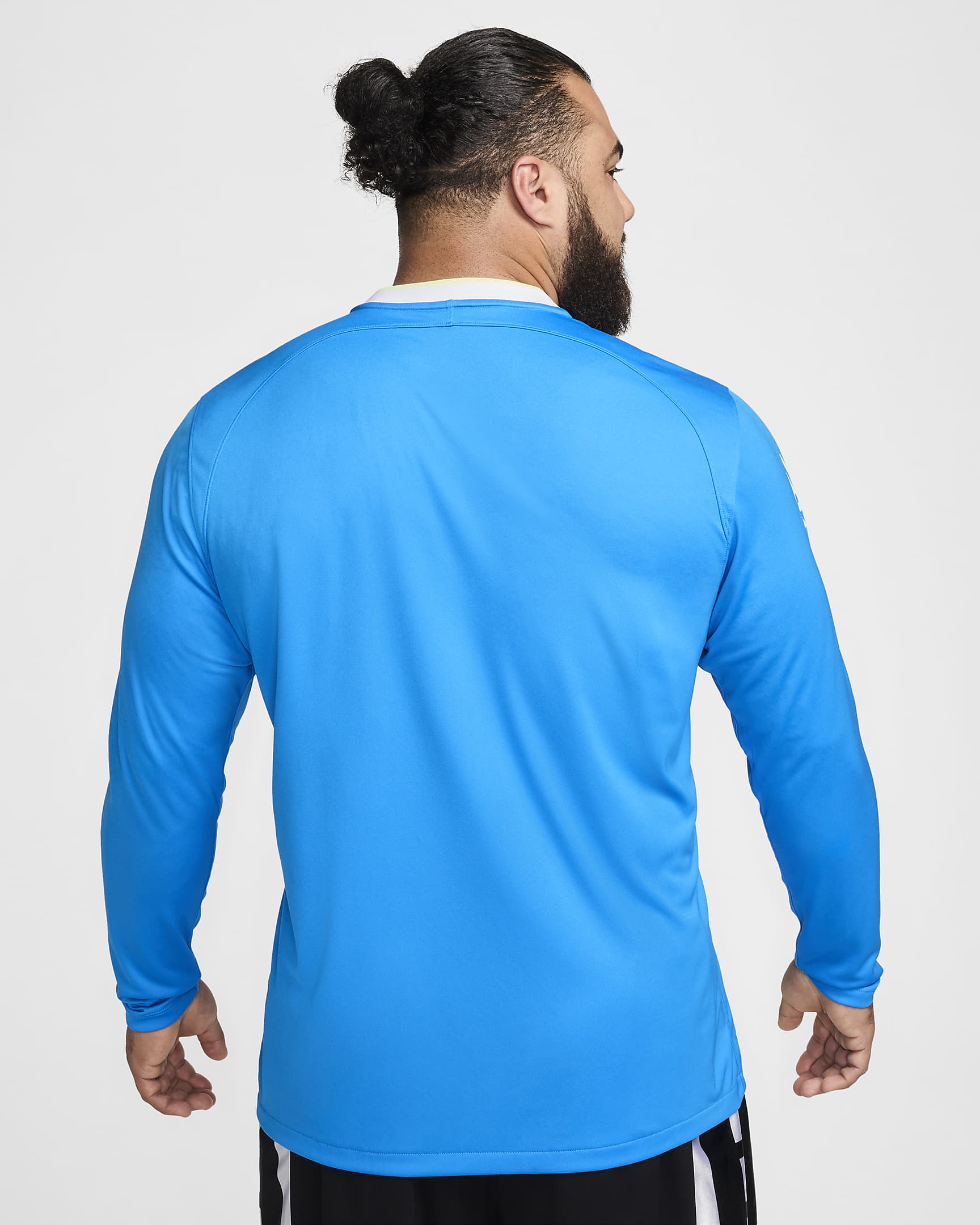 Playera de básquetbol de manga larga Dri-FIT para hombre Giannis - Azul foto/Voltio ligero/Negro